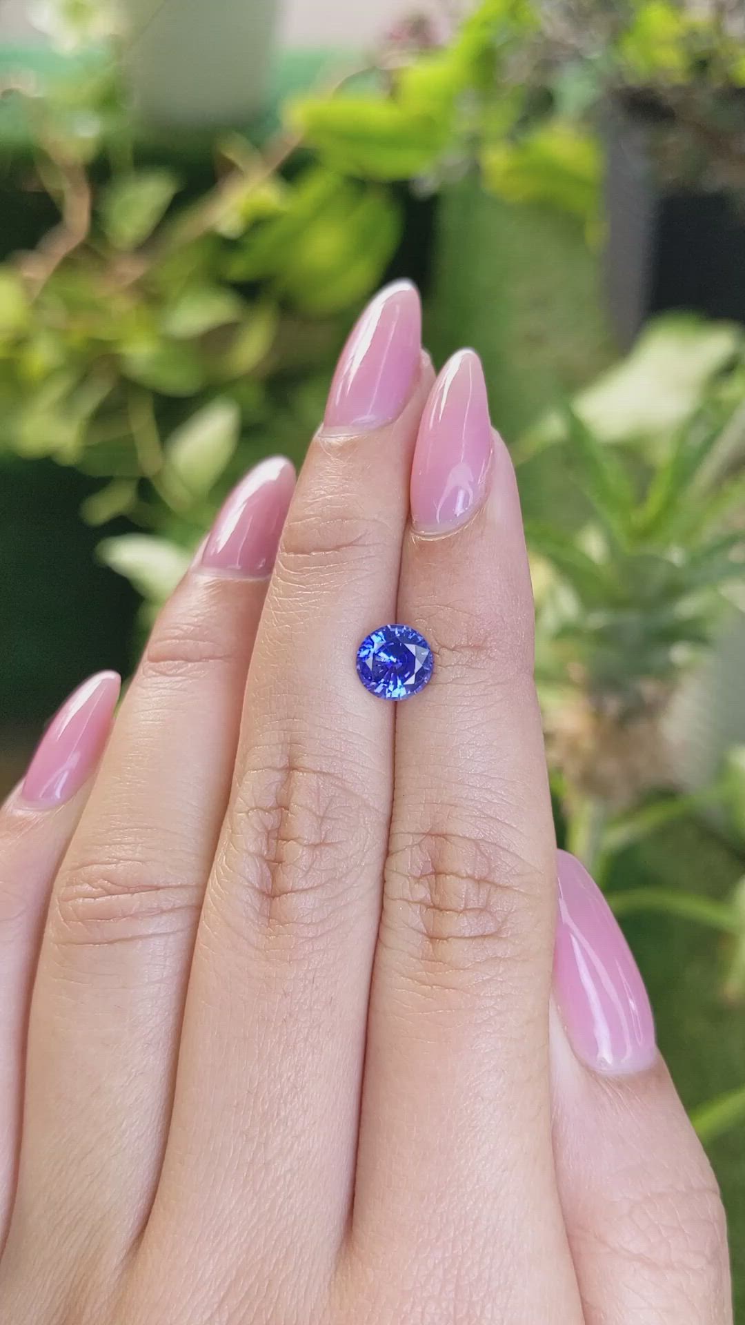 1.63 Ct. Blue Sapphire from Ceylon (Sri Lanka) Size Video