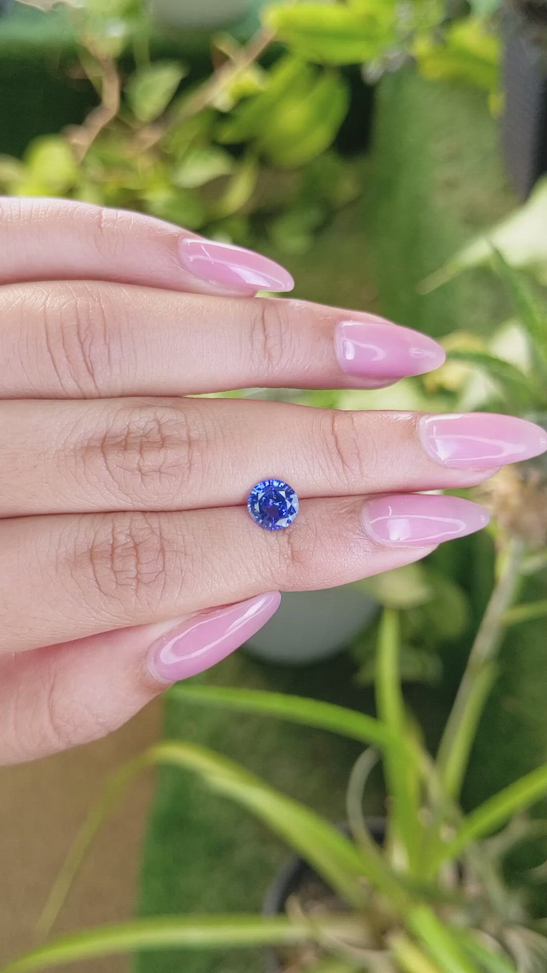 1.63 Ct. Blue Sapphire from Ceylon (Sri Lanka) Size Video
