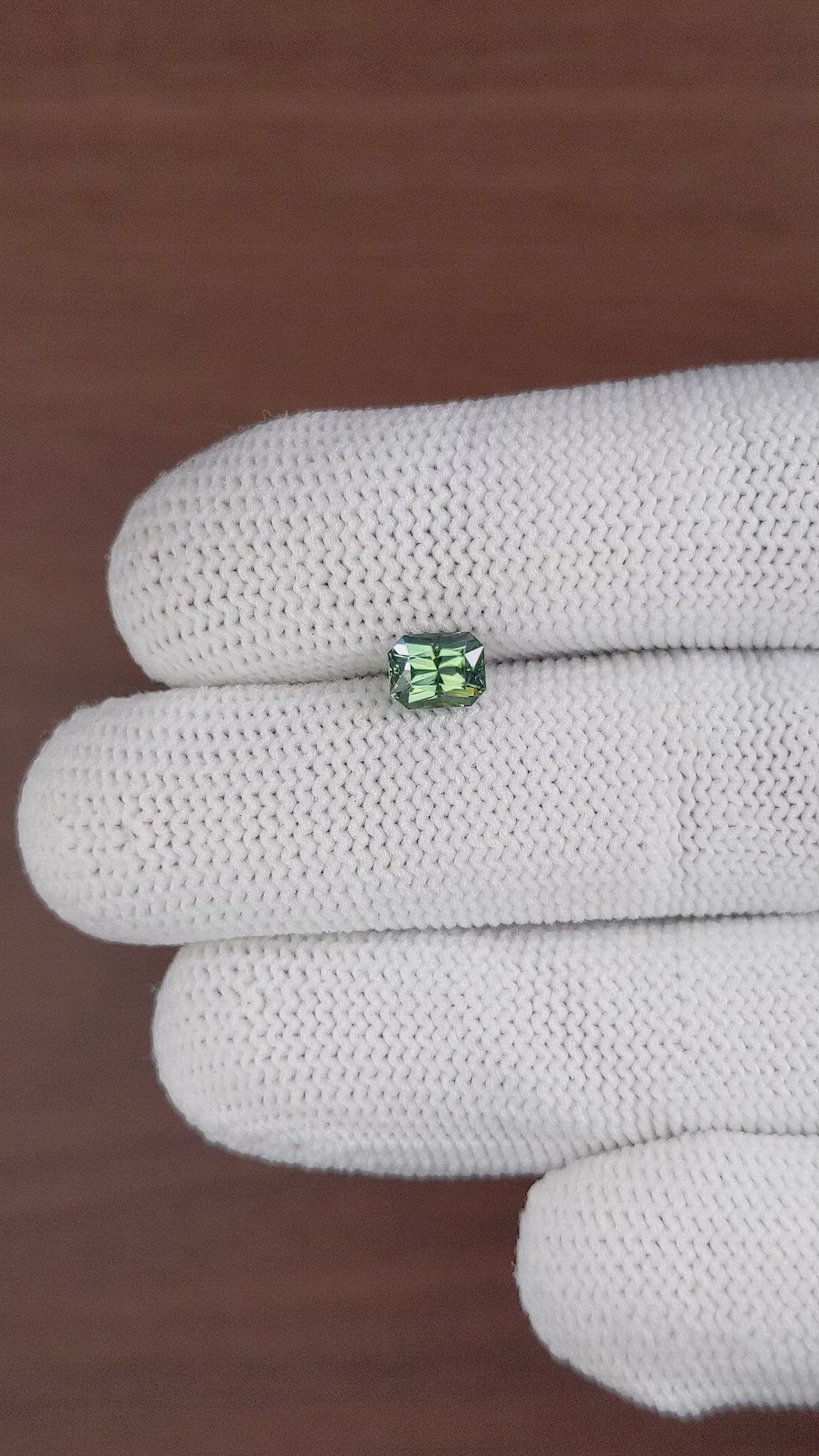 1.19 Ct. Bluish Green Sapphire from Madagascar Size Video