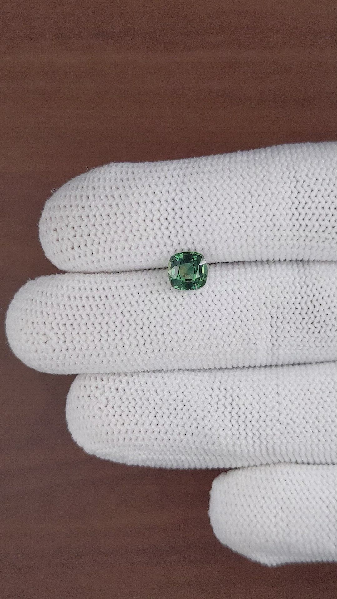 1.46 Ct. Bluish Green Sapphire from Madagascar Size Video