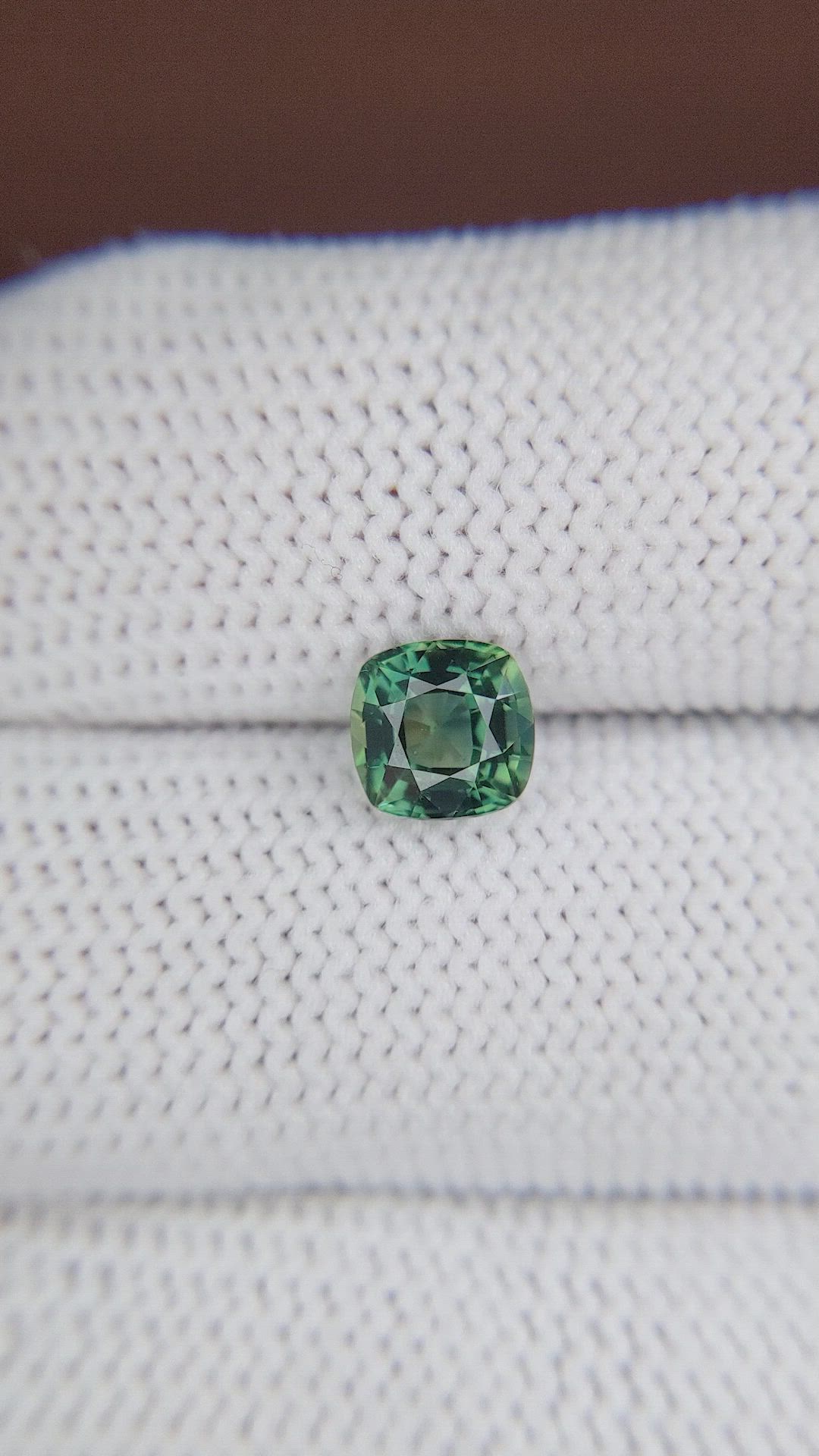1.46 Ct. Bluish Green Sapphire from Madagascar Size Video