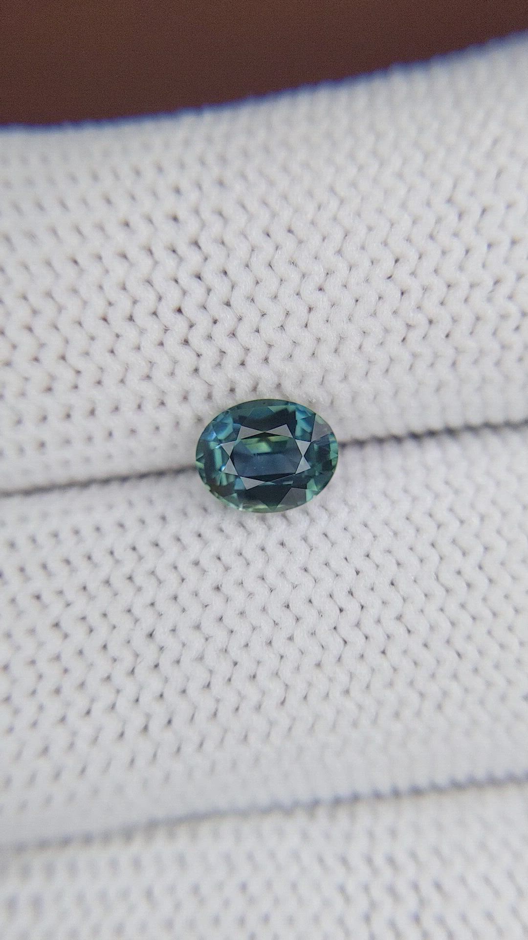 1.18 Ct. Bluish Green Sapphire from Madagascar Size Video