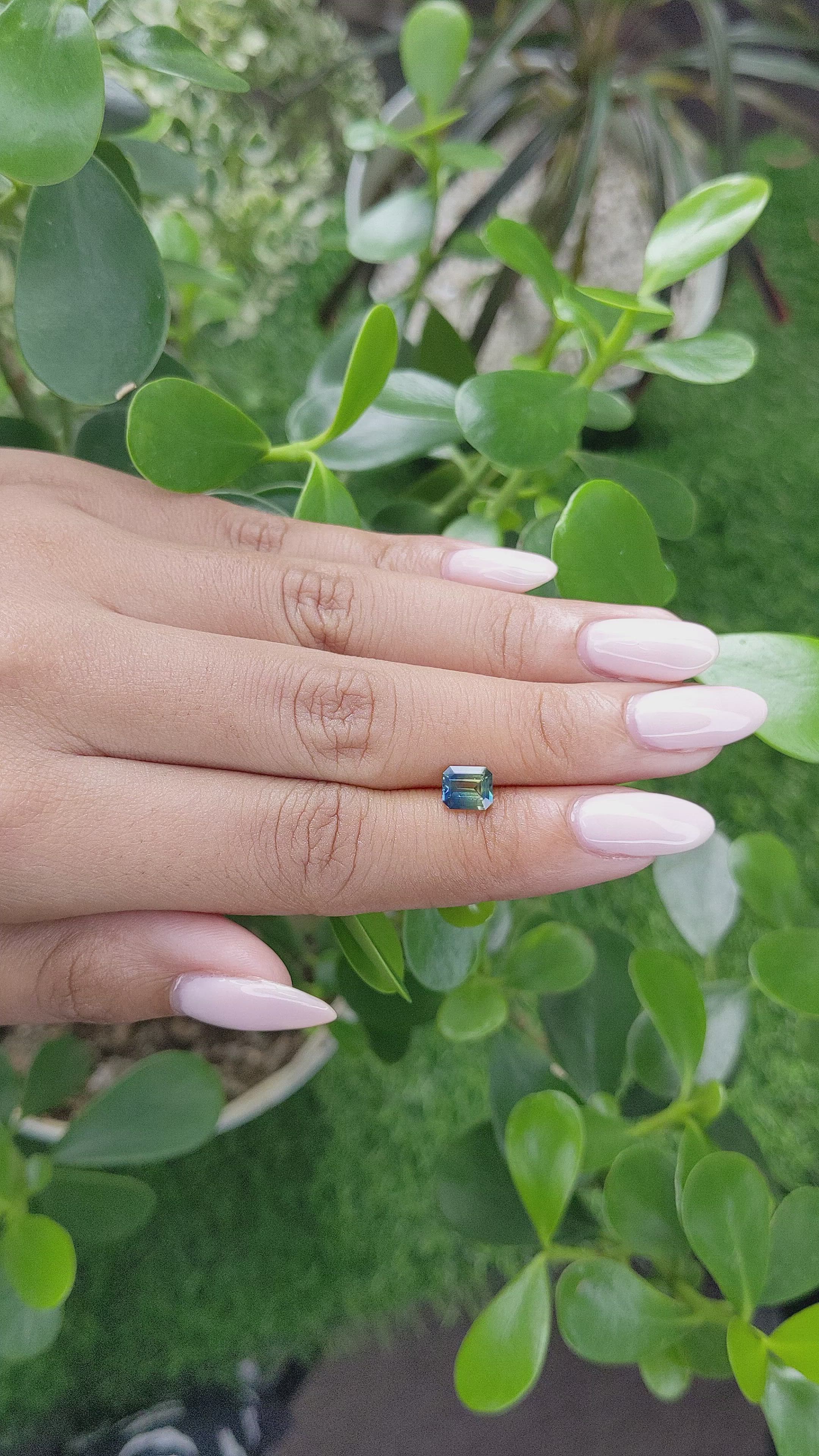 1.06 Ct. Bi Color Sapphire from Madagascar Size Video