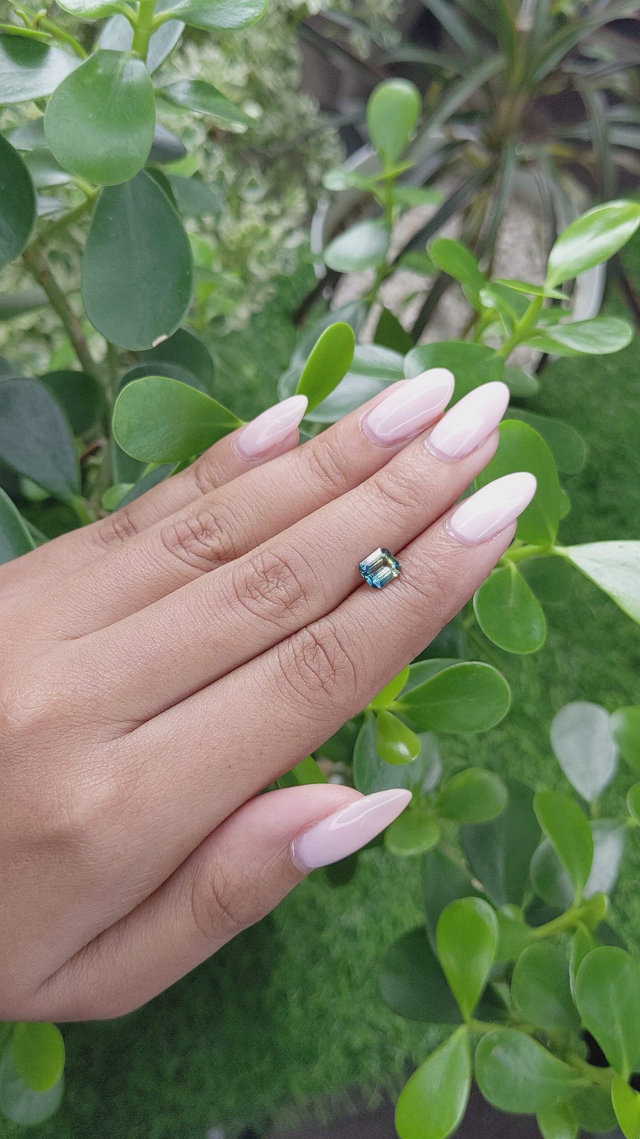 1.06 Ct. Bi Color Sapphire from Madagascar Size Video