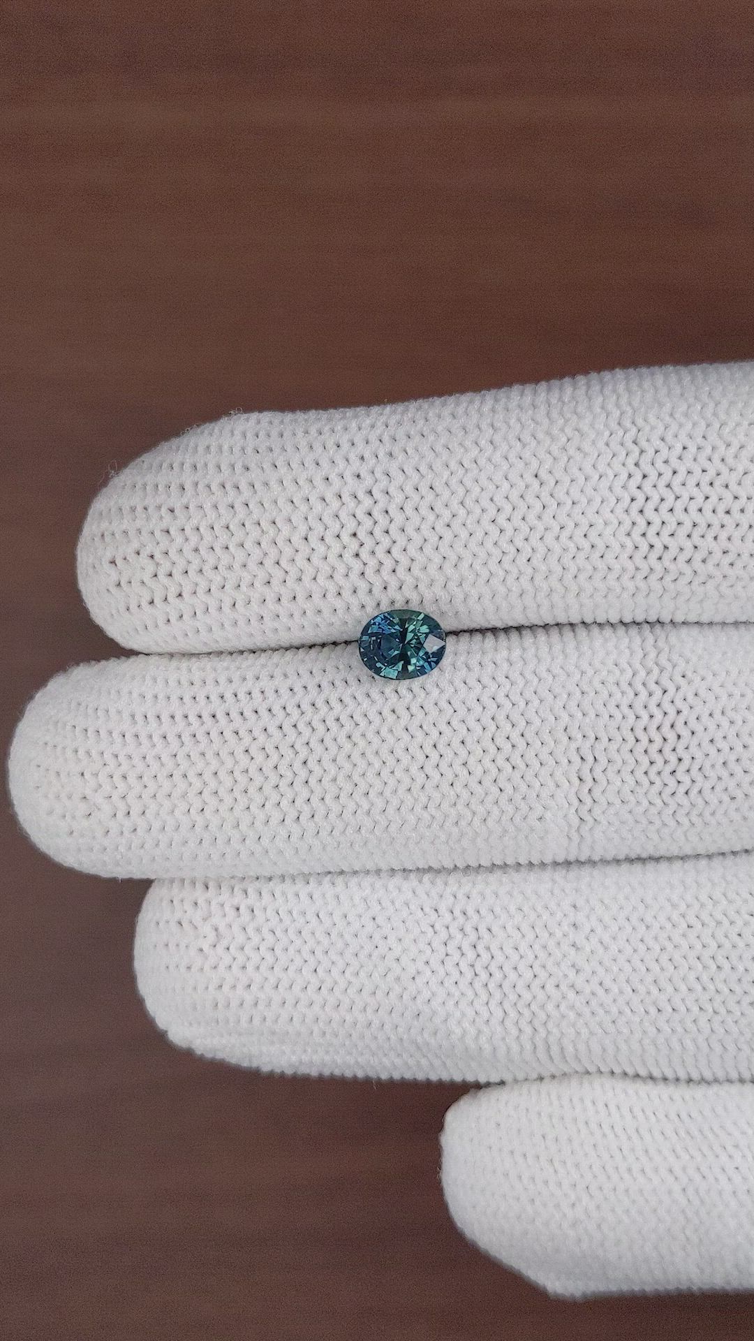 1.18 Ct. Greenish Blue Sapphire from Madagascar Size Video