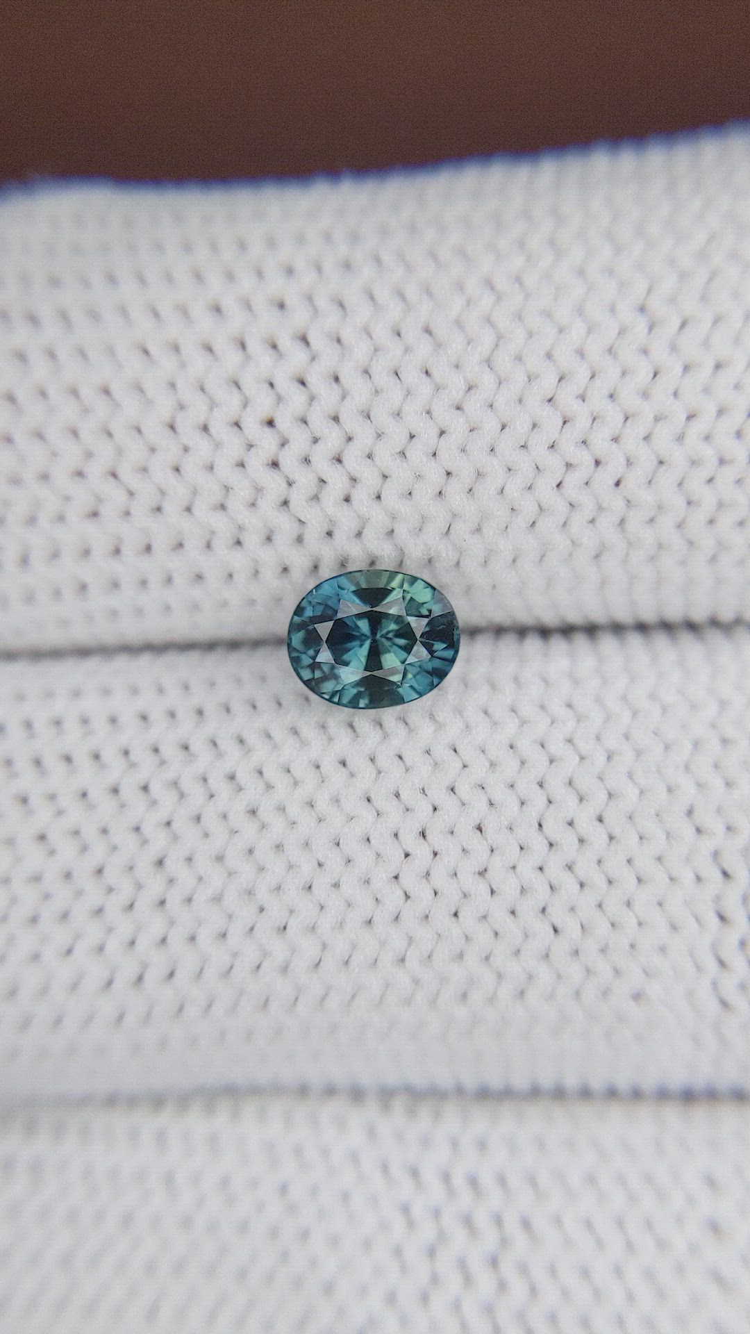 1.18 Ct. Greenish Blue Sapphire from Madagascar Size Video