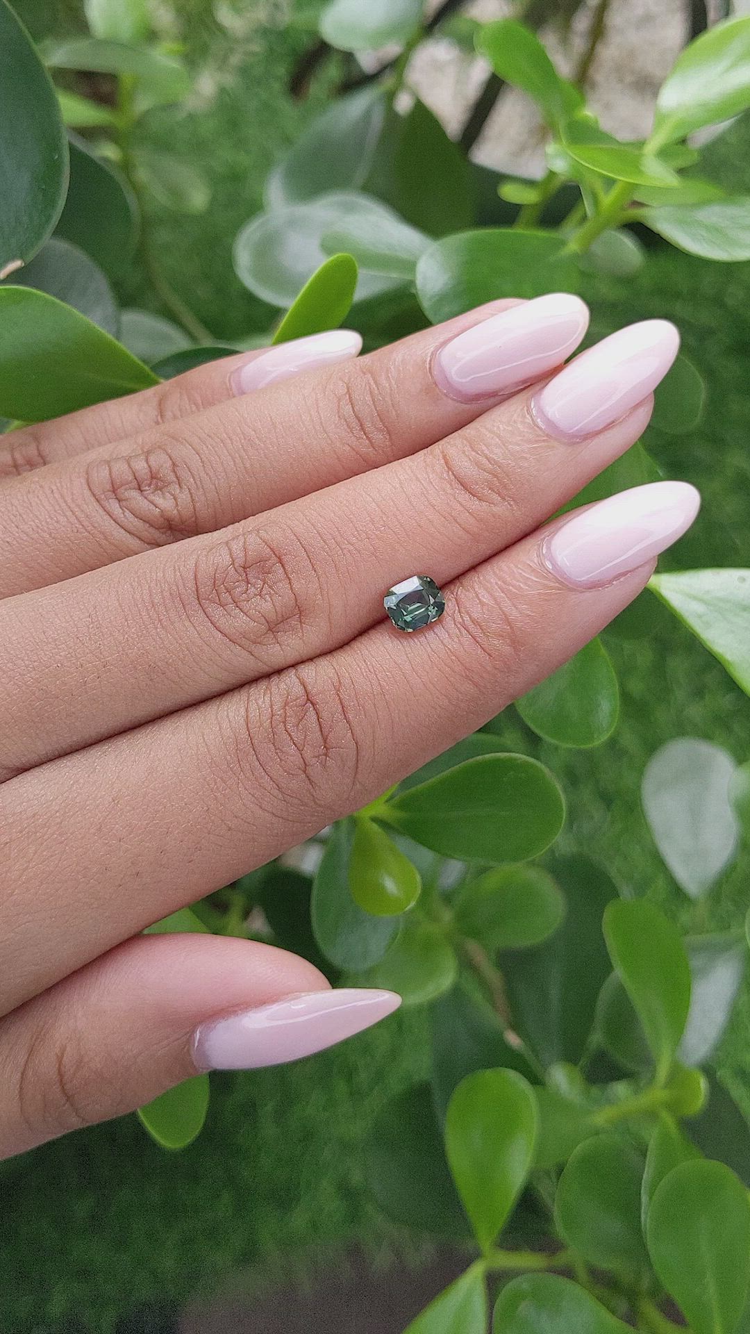 0.97 Ct. Green Sapphire from Madagascar Size Video