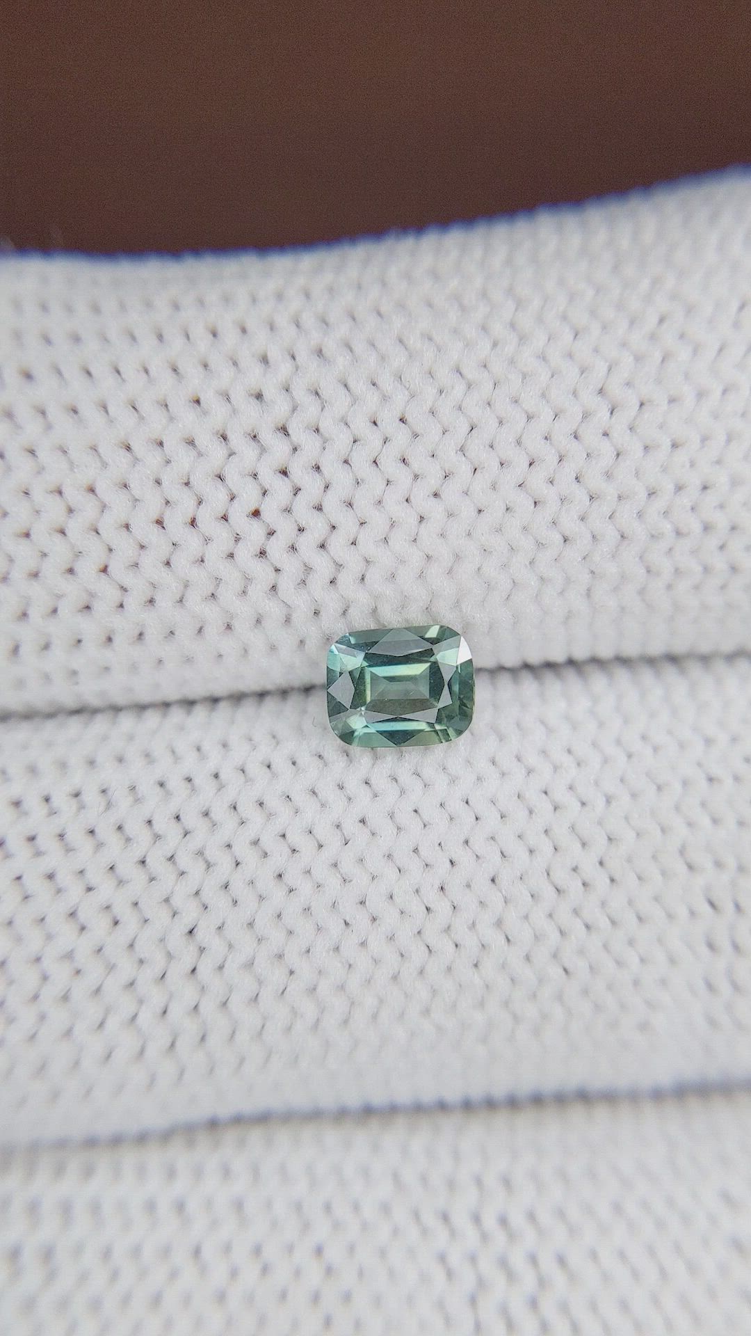0.76 Ct. Bluish Green Sapphire from Madagascar Size Video