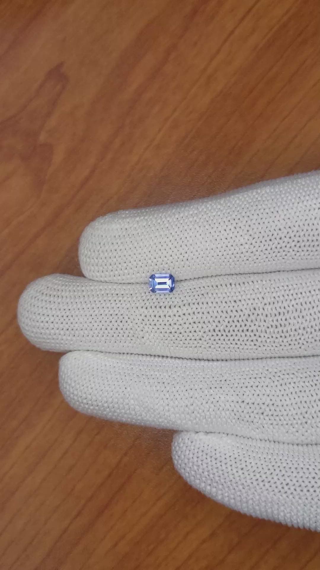 0.42 Ct. Blue Sapphire from Ceylon (Sri Lanka) Size Video