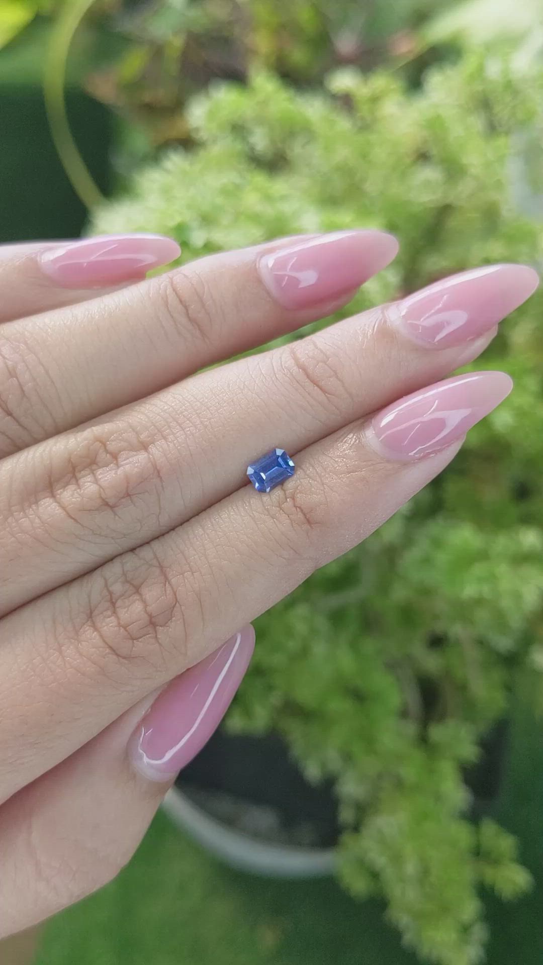 0.42 Ct. Blue Sapphire from Ceylon (Sri Lanka) Size Video