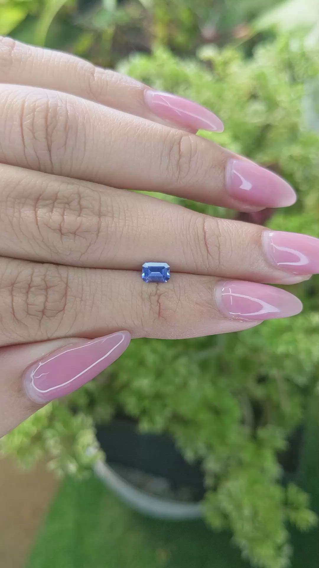 0.42 Ct. Blue Sapphire from Ceylon (Sri Lanka) Size Video