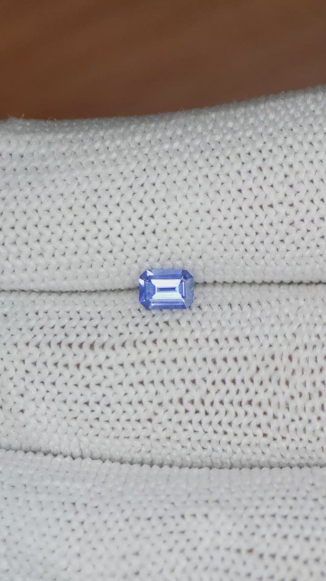 0.42 Ct. Blue Sapphire from Ceylon (Sri Lanka) Size Video