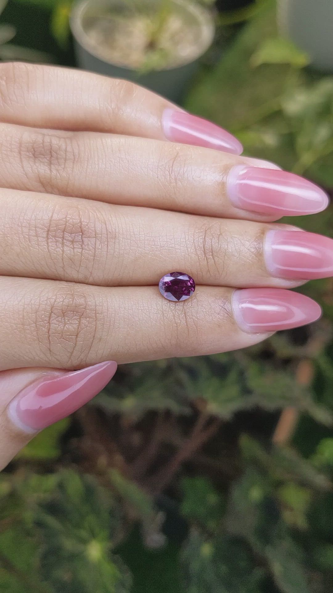 1.16 Ct. Pinkish Purple Sapphire from Ceylon (Sri Lanka) Size Video