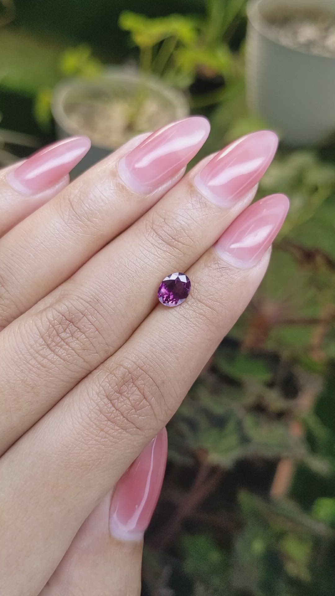 1.16 Ct. Pinkish Purple Sapphire from Ceylon (Sri Lanka) Size Video