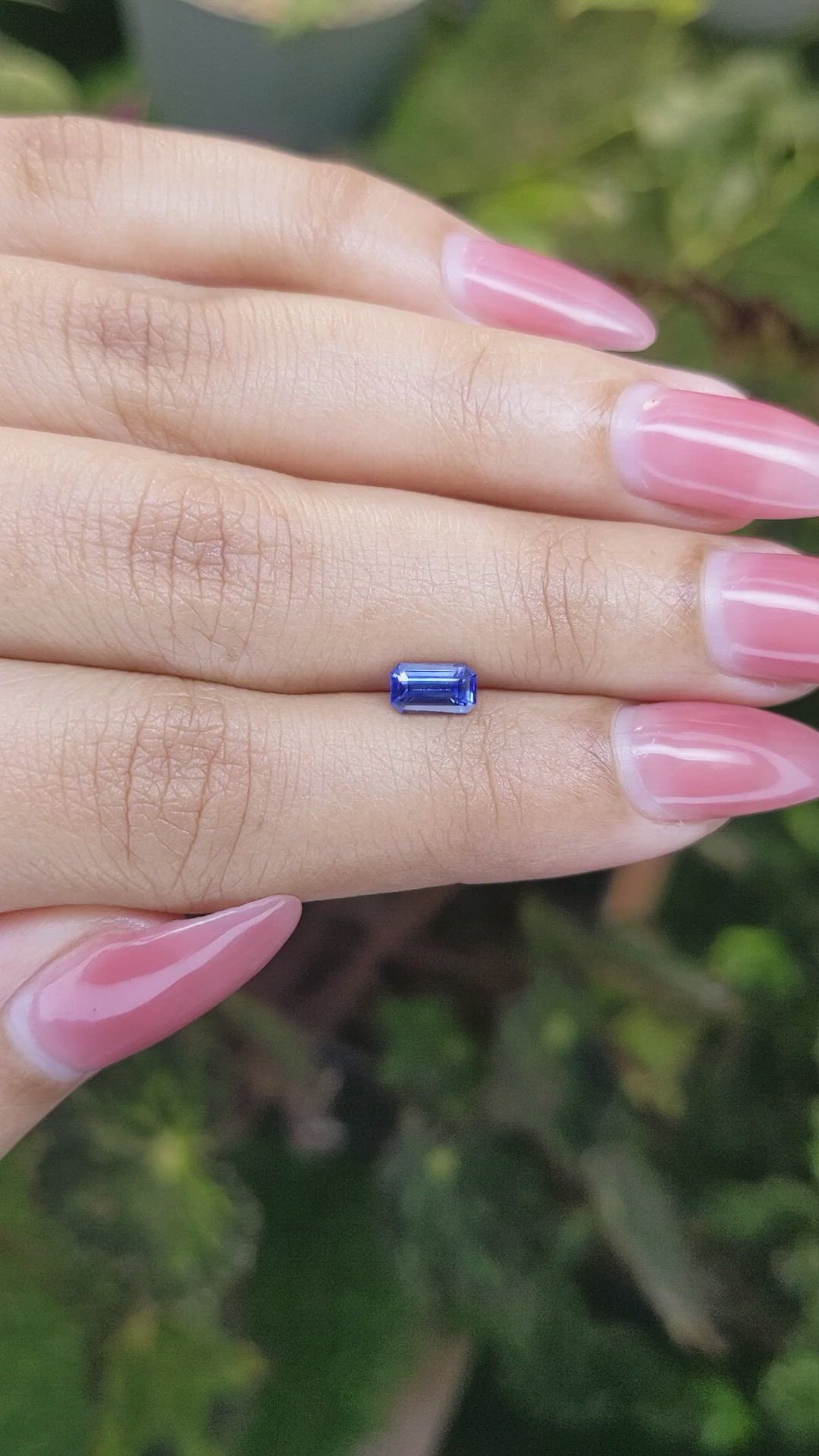 0.70 Ct. Blue Sapphire from Ceylon (Sri Lanka) Size Video