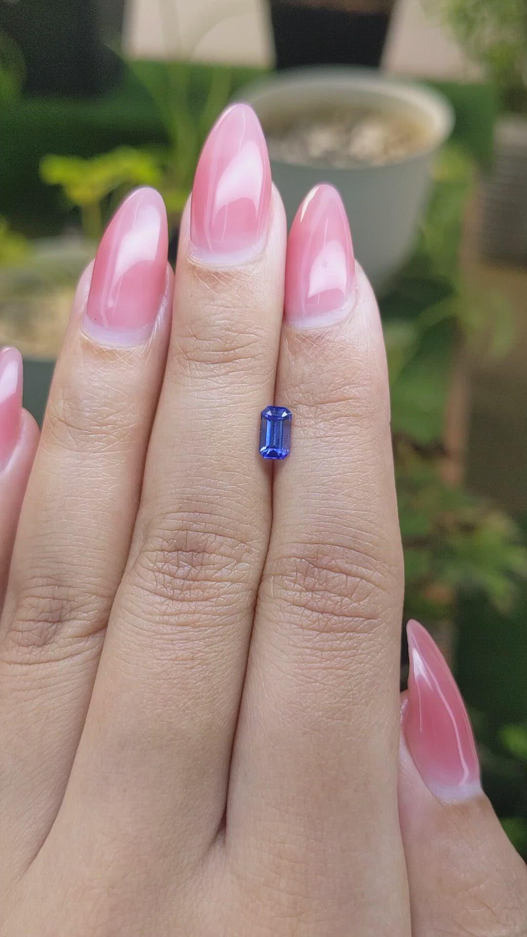 0.70 Ct. Blue Sapphire from Ceylon (Sri Lanka) Size Video