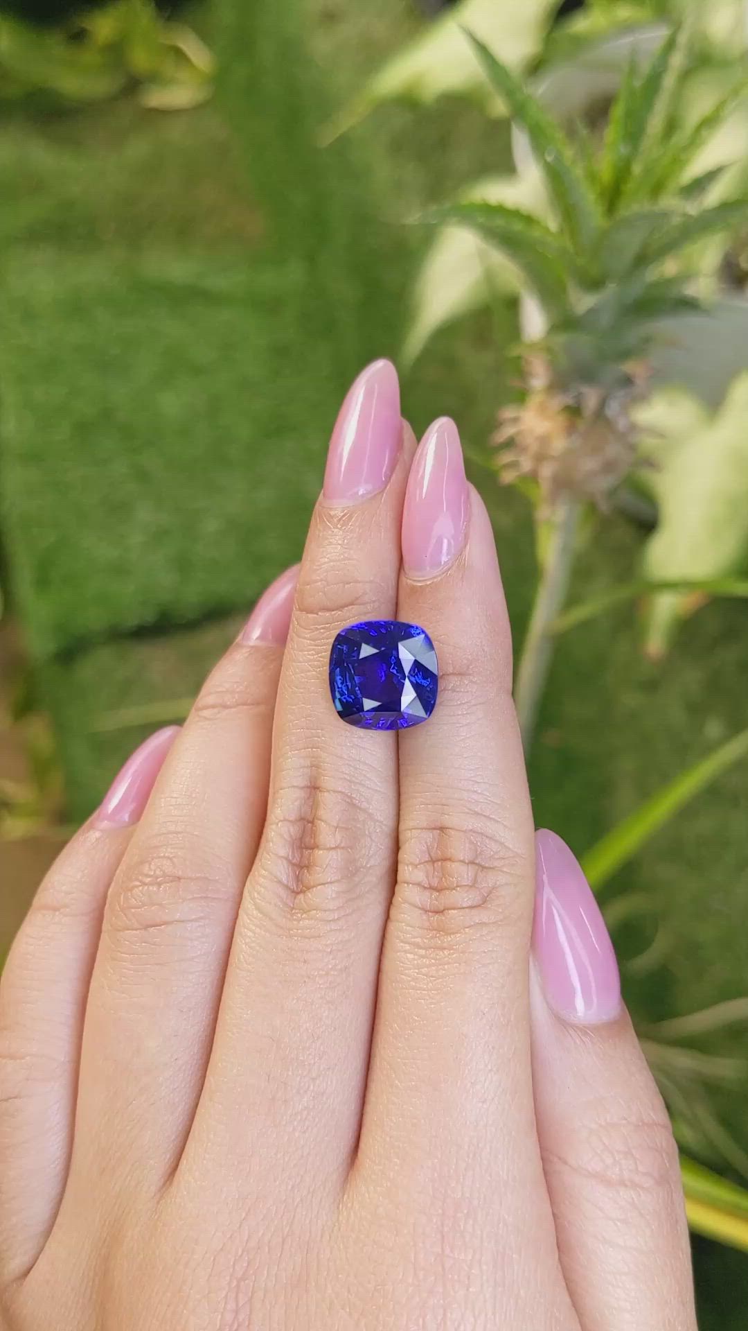 9.04 Ct. Blue Sapphire from Ceylon (Sri Lanka) Size Video