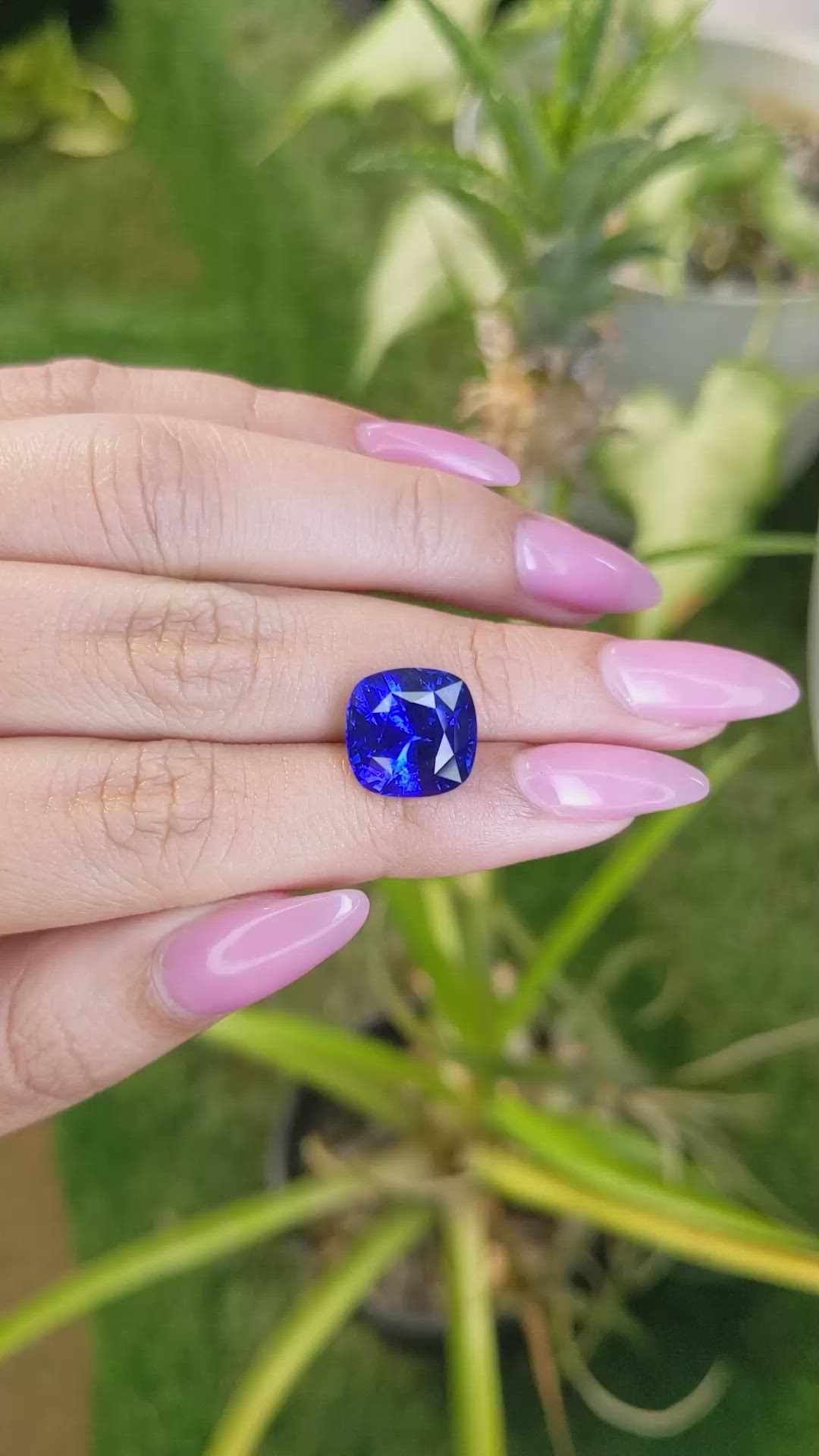9.04 Ct. Blue Sapphire from Ceylon (Sri Lanka) Size Video