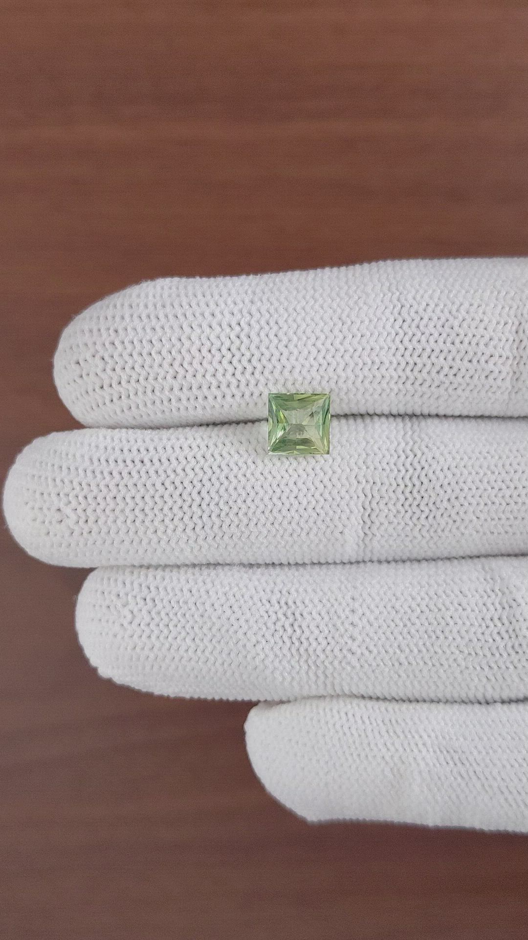 2.18 Ct. Green Sapphire from Madagascar Size Video