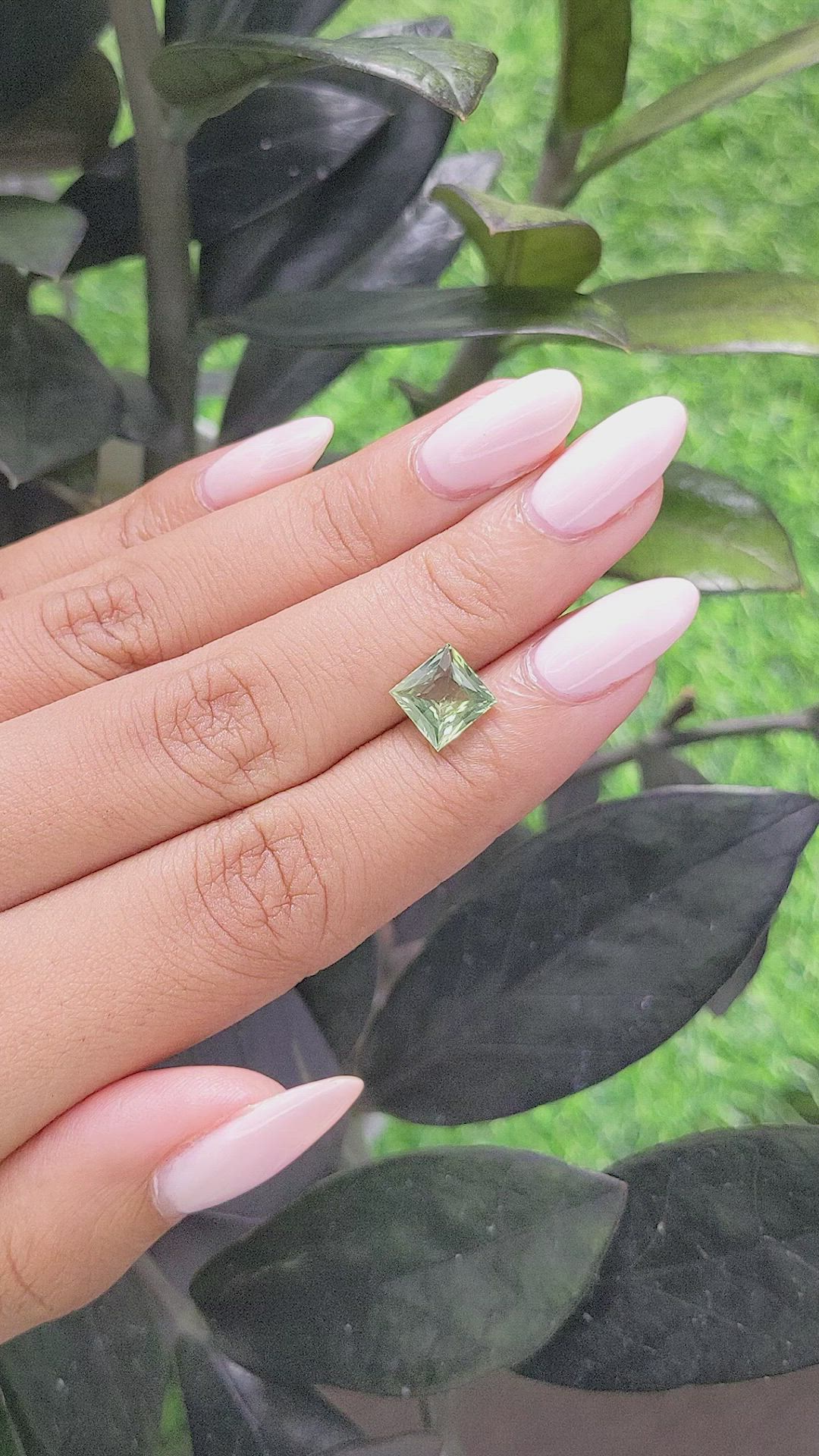 2.18 Ct. Green Sapphire from Madagascar Size Video