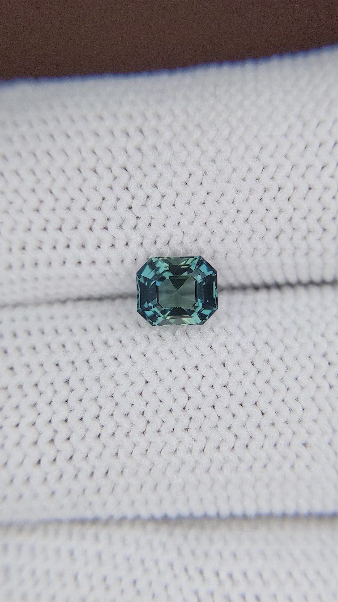 1.16 Ct. Greenish Blue Sapphire from Madagascar Size Video