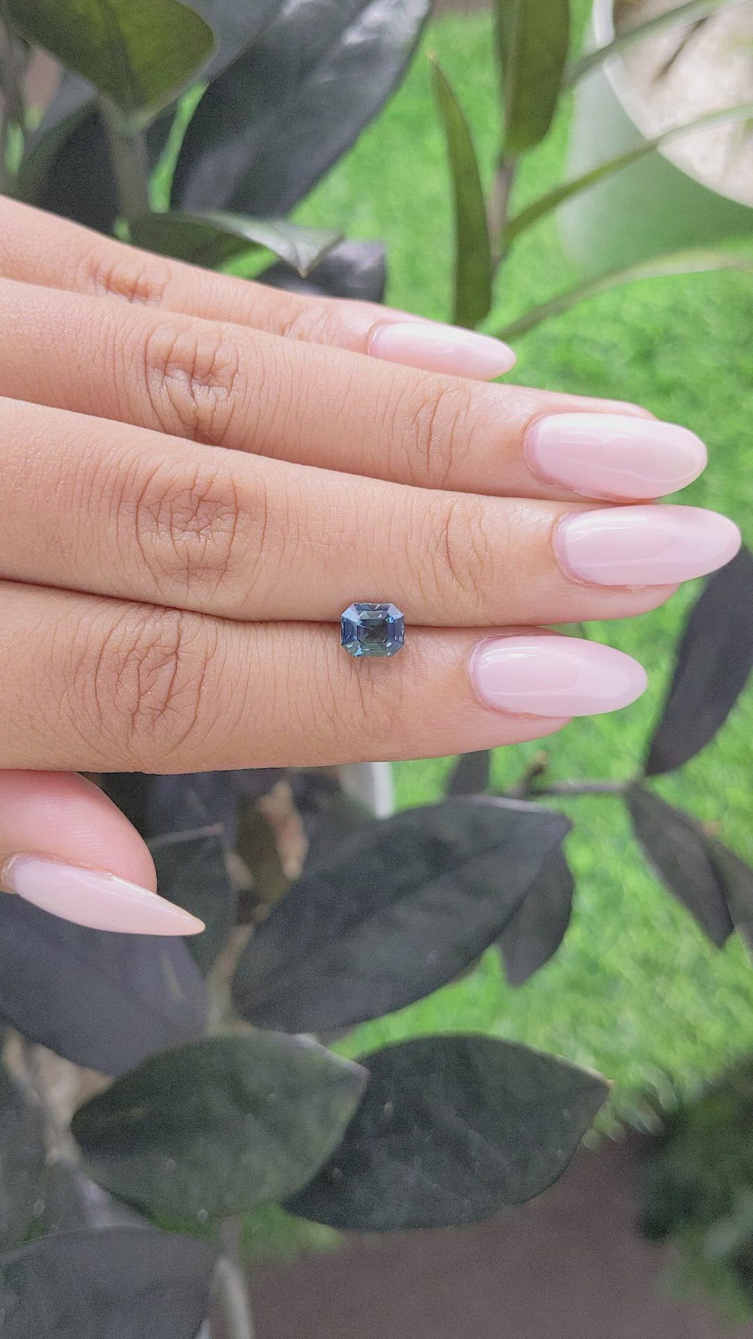 1.16 Ct. Greenish Blue Sapphire from Madagascar Size Video