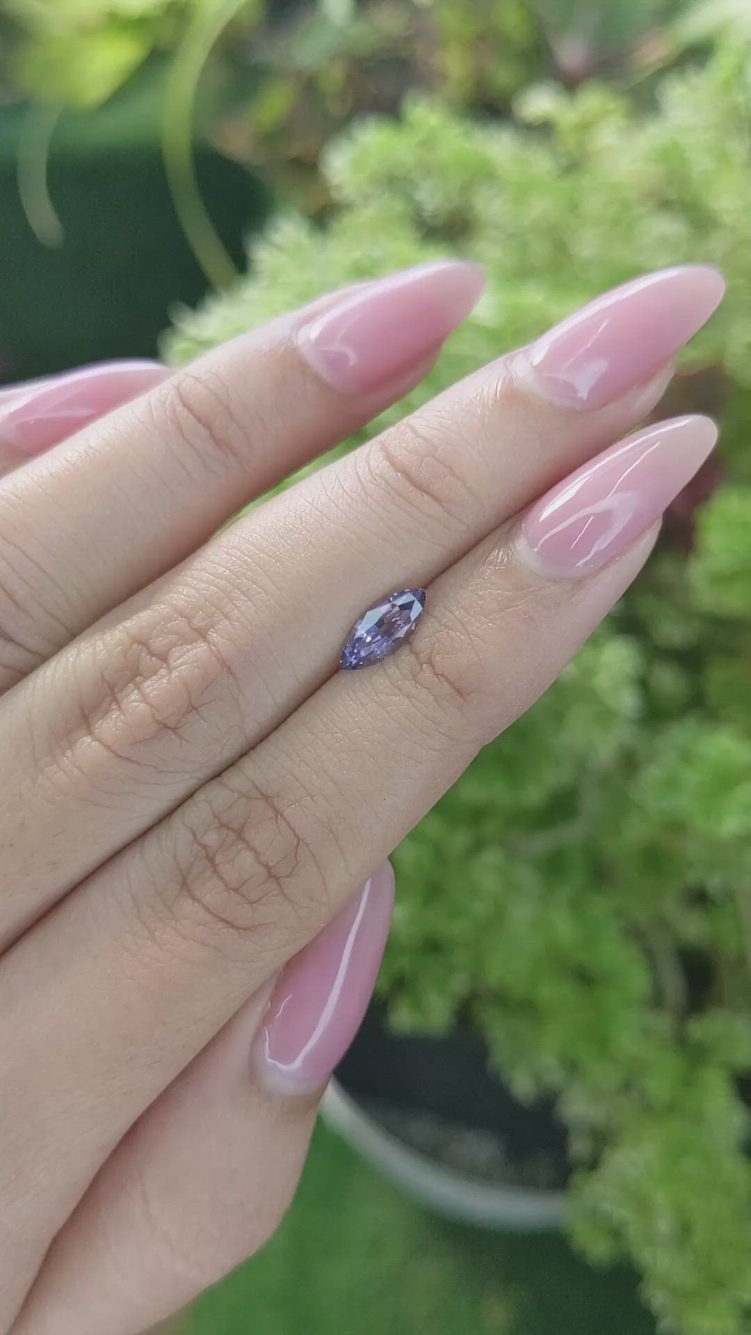 0.70 Ct. Violet Sapphire from Ceylon (Sri Lanka) Size Video