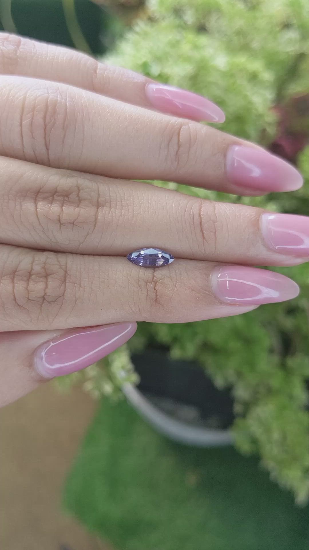 0.70 Ct. Violet Sapphire from Ceylon (Sri Lanka) Size Video