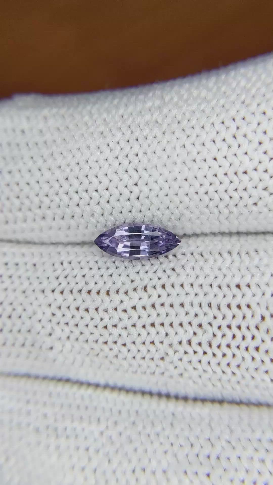0.70 Ct. Violet Sapphire from Ceylon (Sri Lanka) Size Video