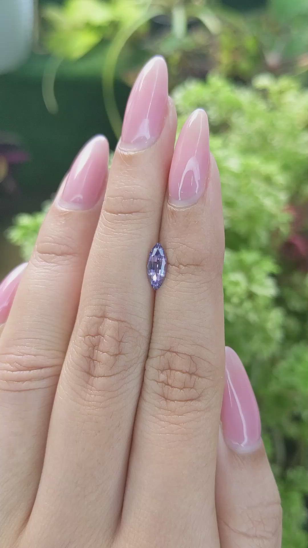 0.70 Ct. Violet Sapphire from Ceylon (Sri Lanka) Size Video