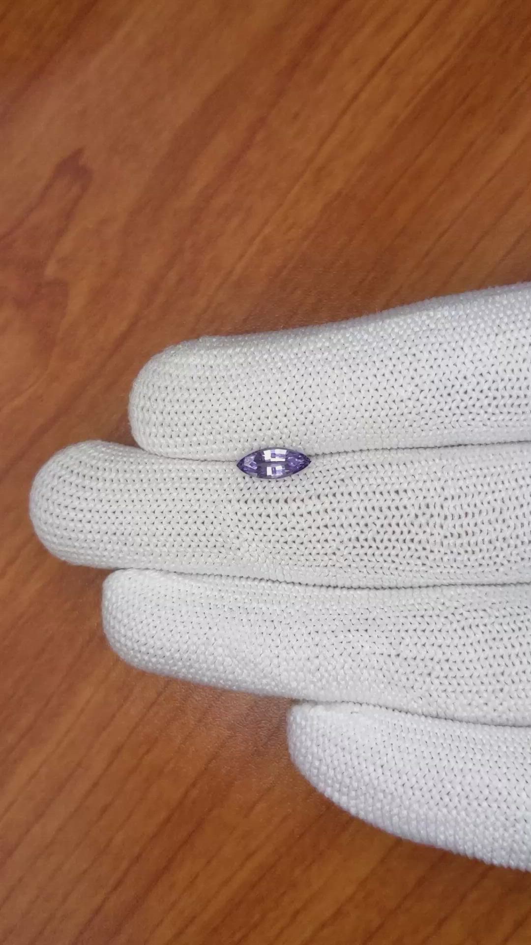 0.70 Ct. Violet Sapphire from Ceylon (Sri Lanka) Size Video