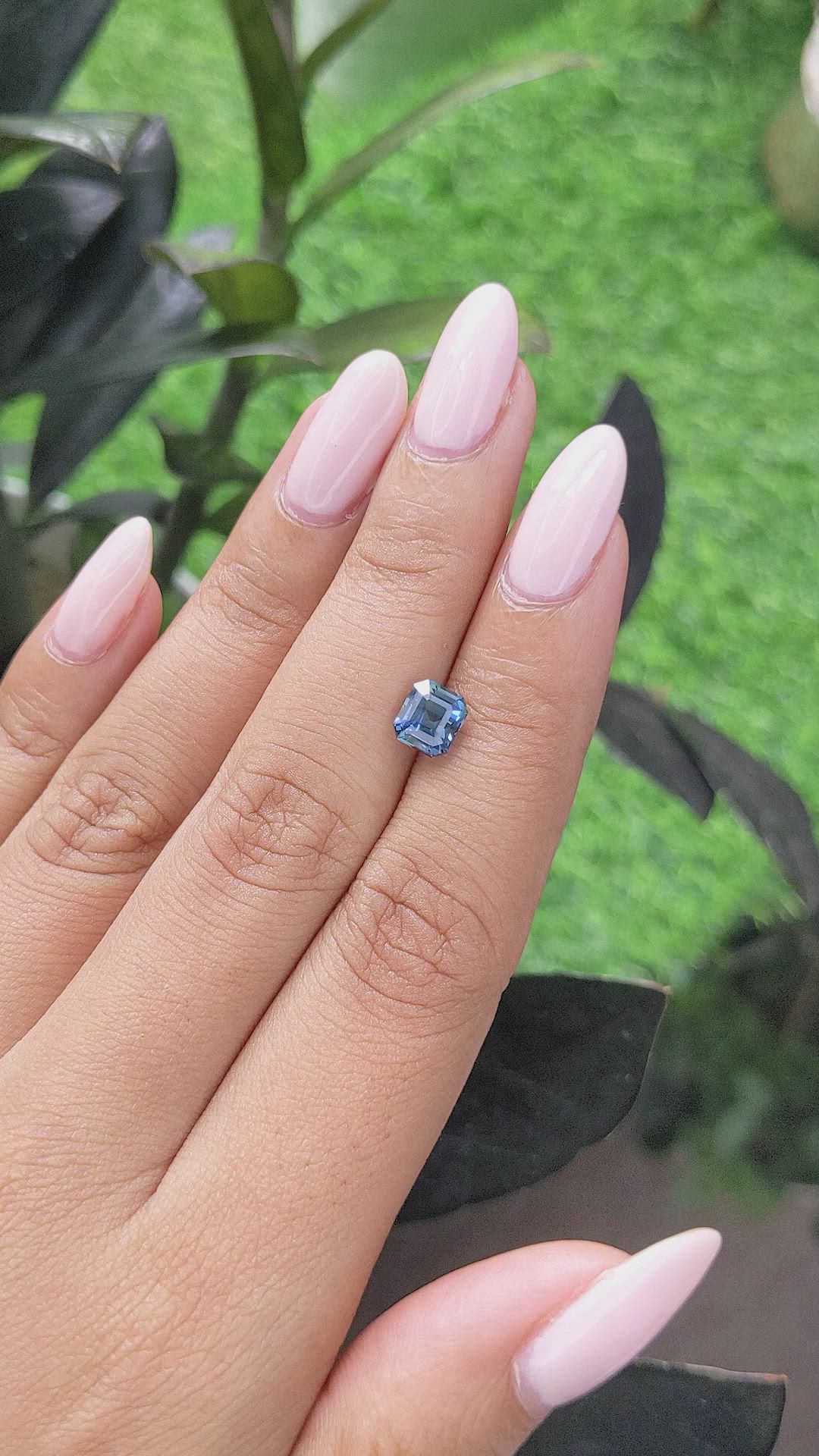 1.53 Ct. Greenish Blue Sapphire from Madagascar Size Video