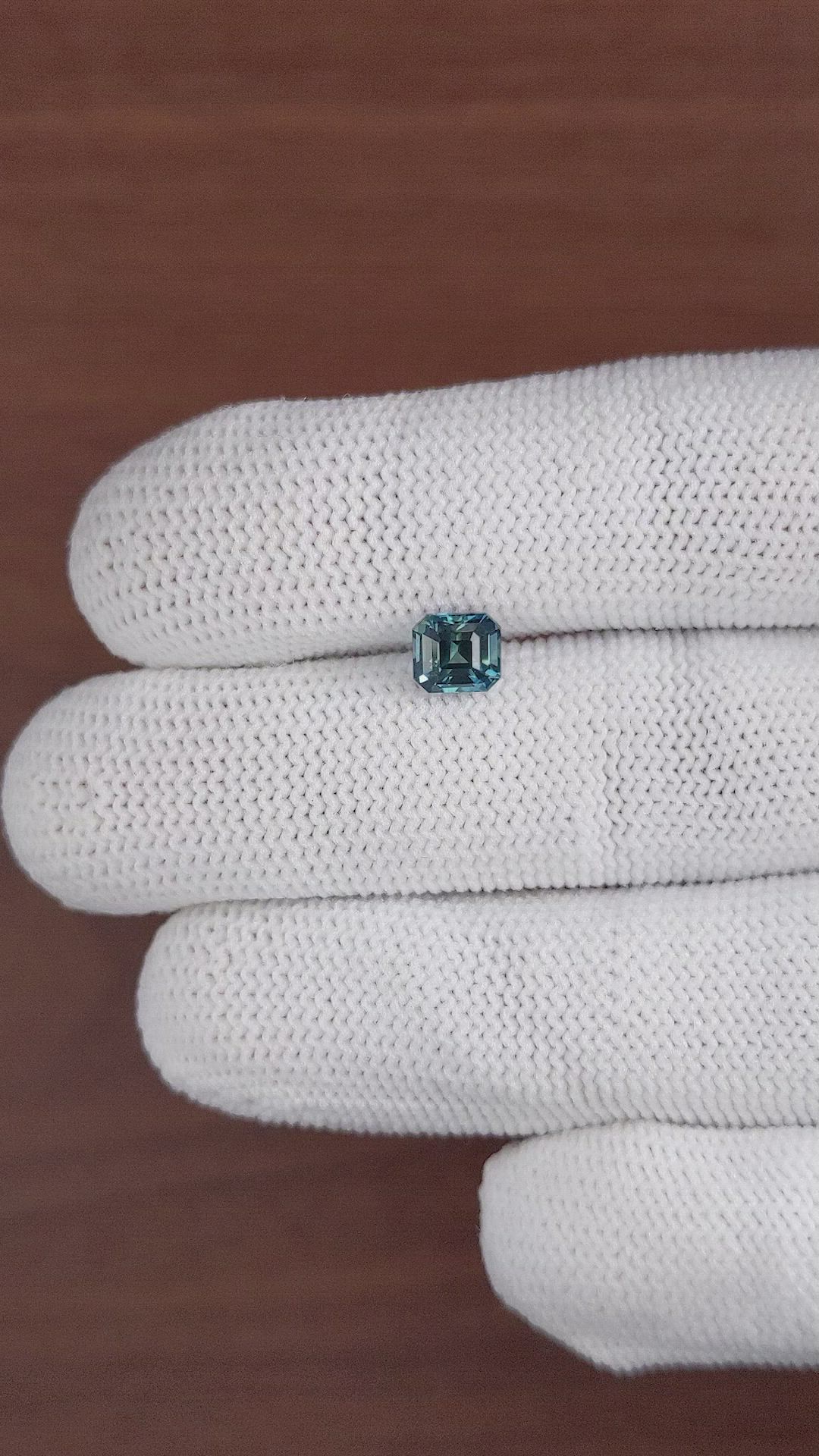 1.53 Ct. Greenish Blue Sapphire from Madagascar Size Video