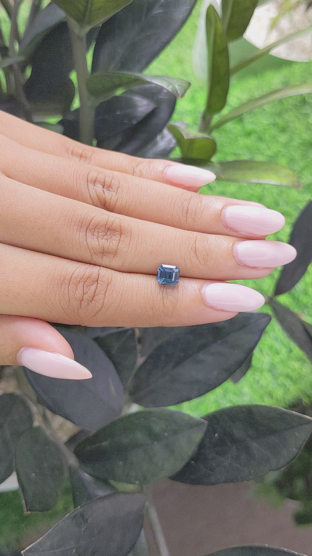 1.53 Ct. Greenish Blue Sapphire from Madagascar Size Video