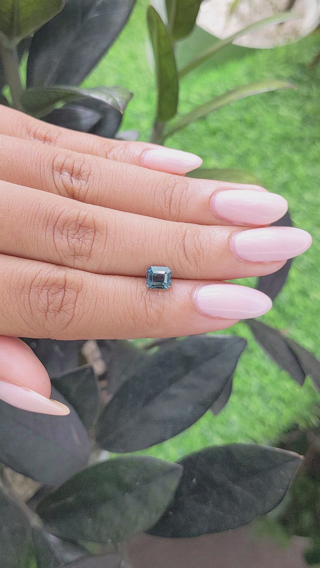 1.15 Ct. Greenish Blue Sapphire from Madagascar Size Video