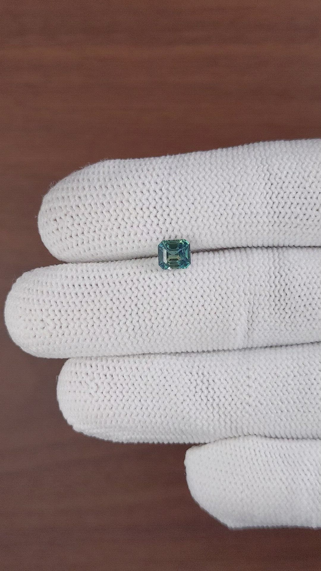 1.15 Ct. Greenish Blue Sapphire from Madagascar Size Video