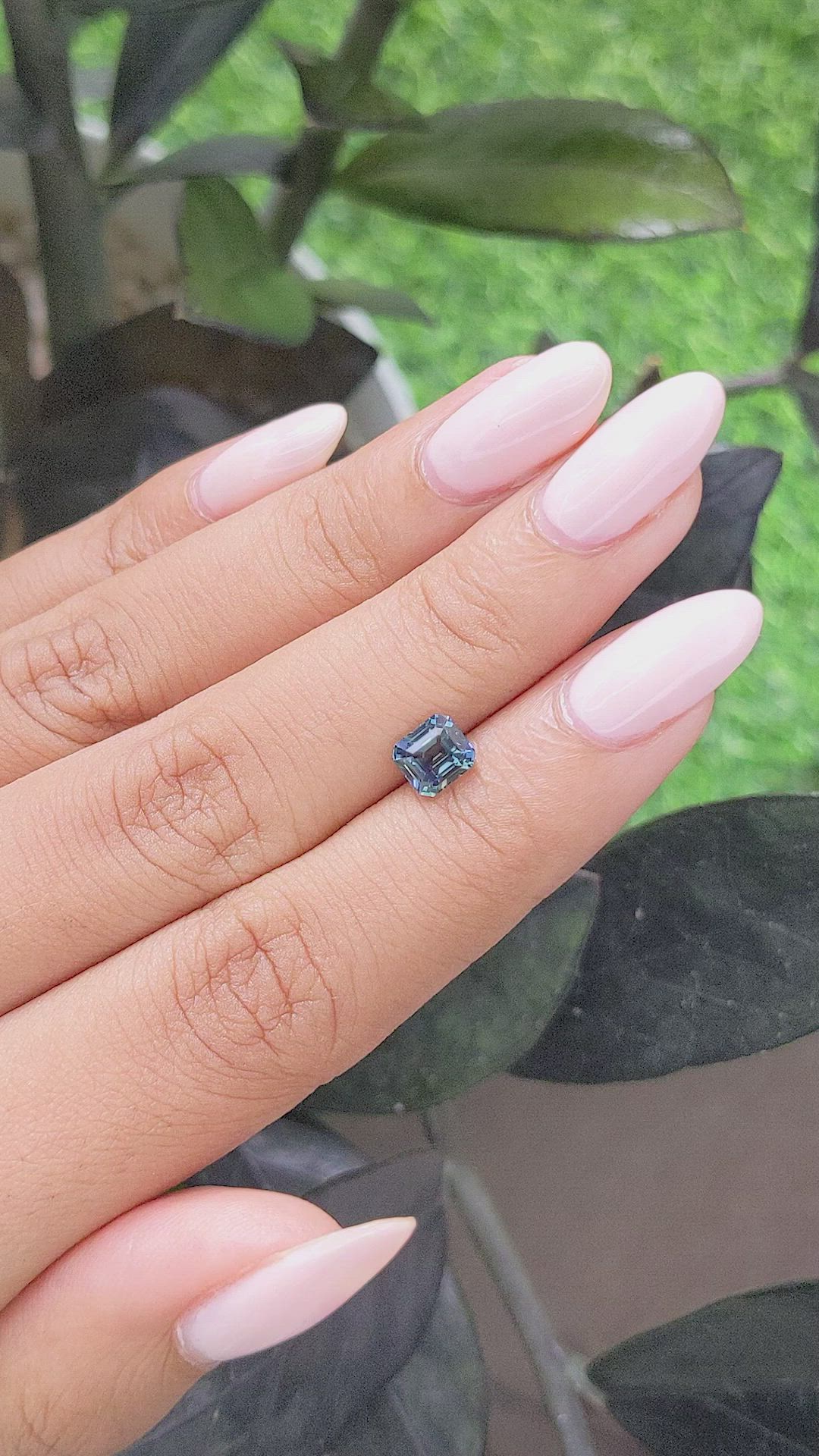1.15 Ct. Greenish Blue Sapphire from Madagascar Size Video
