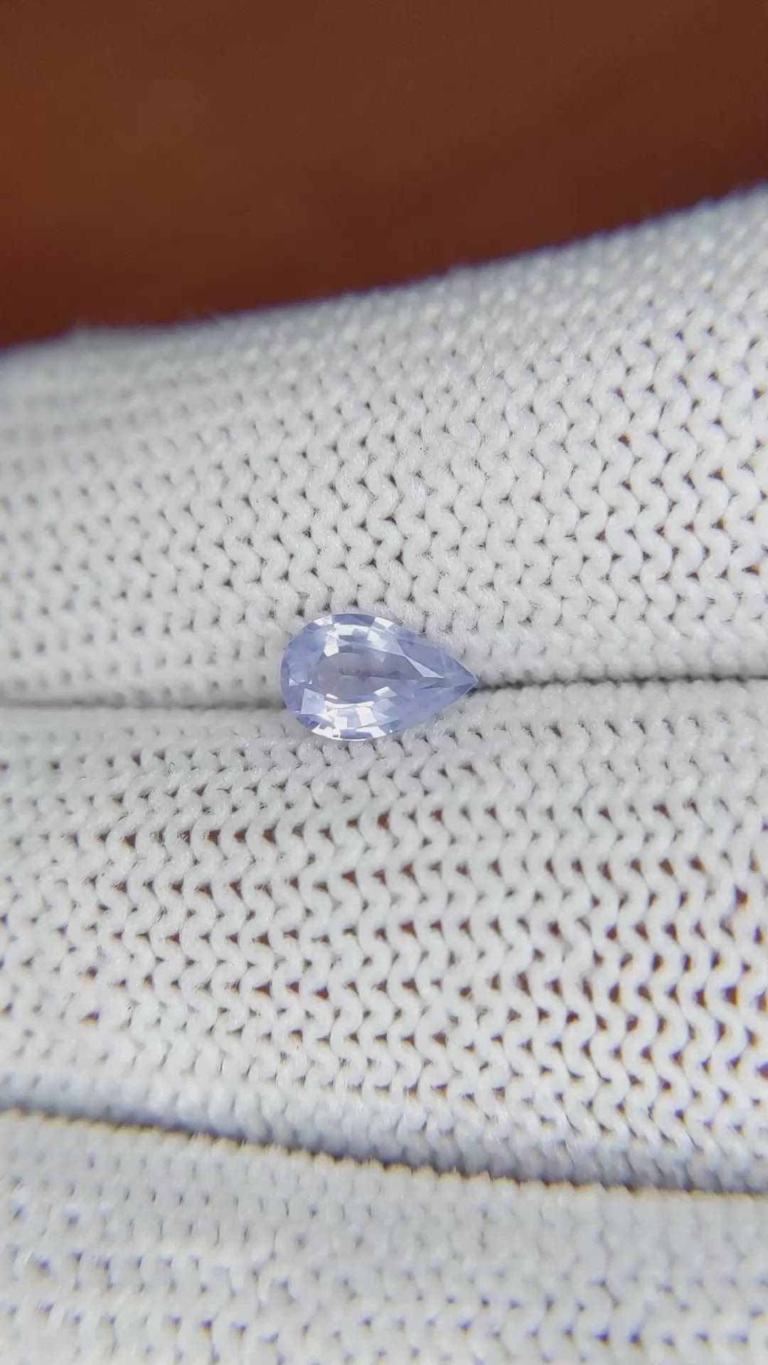 0.62 Ct. Blue Sapphire from Ceylon (Sri Lanka) Size Video