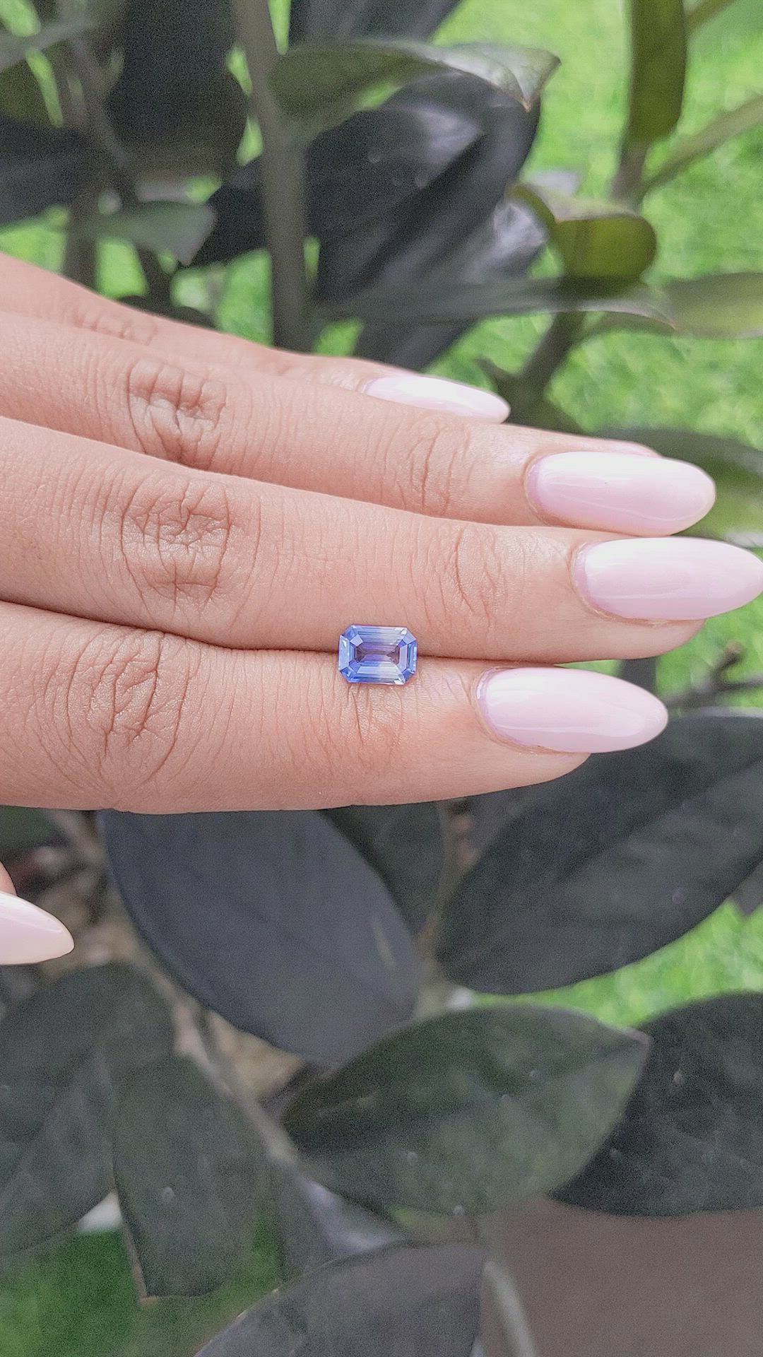 1.03 Ct. Bi Color Sapphire from Ceylon (Sri Lanka) Size Video