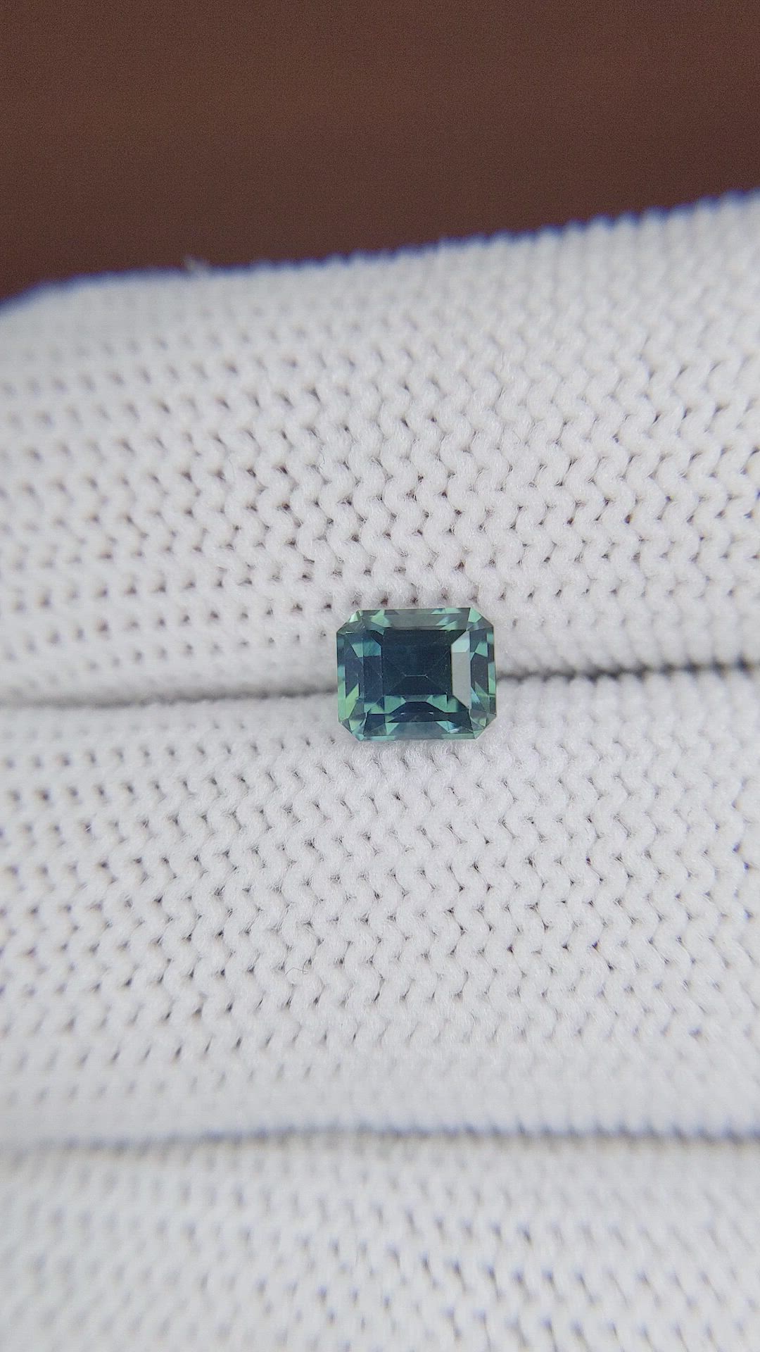 1.23 Ct. Bluish Green Sapphire from Madagascar Size Video