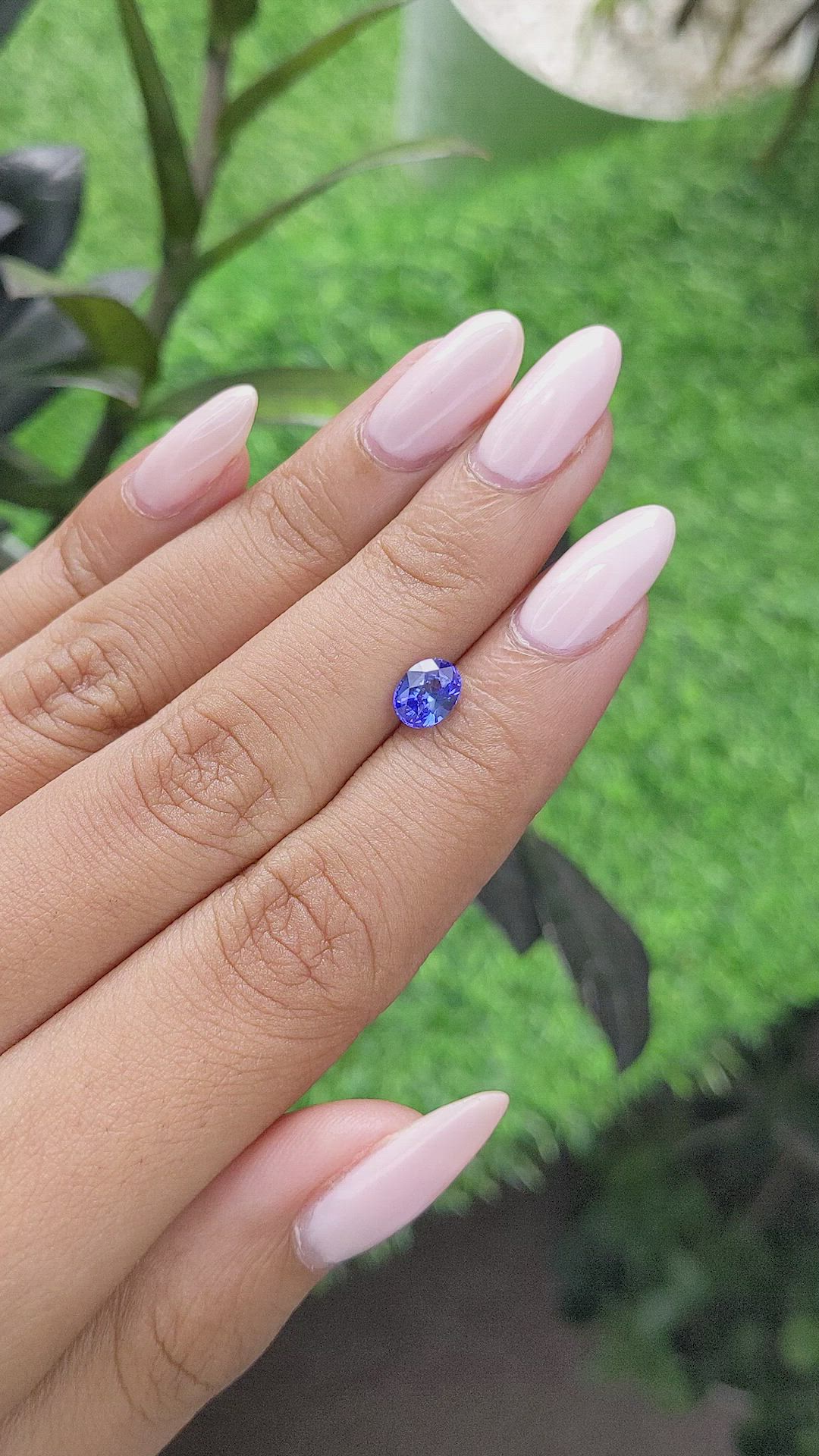 1.04 Ct. Blue Sapphire from Ceylon (Sri Lanka) Size Video