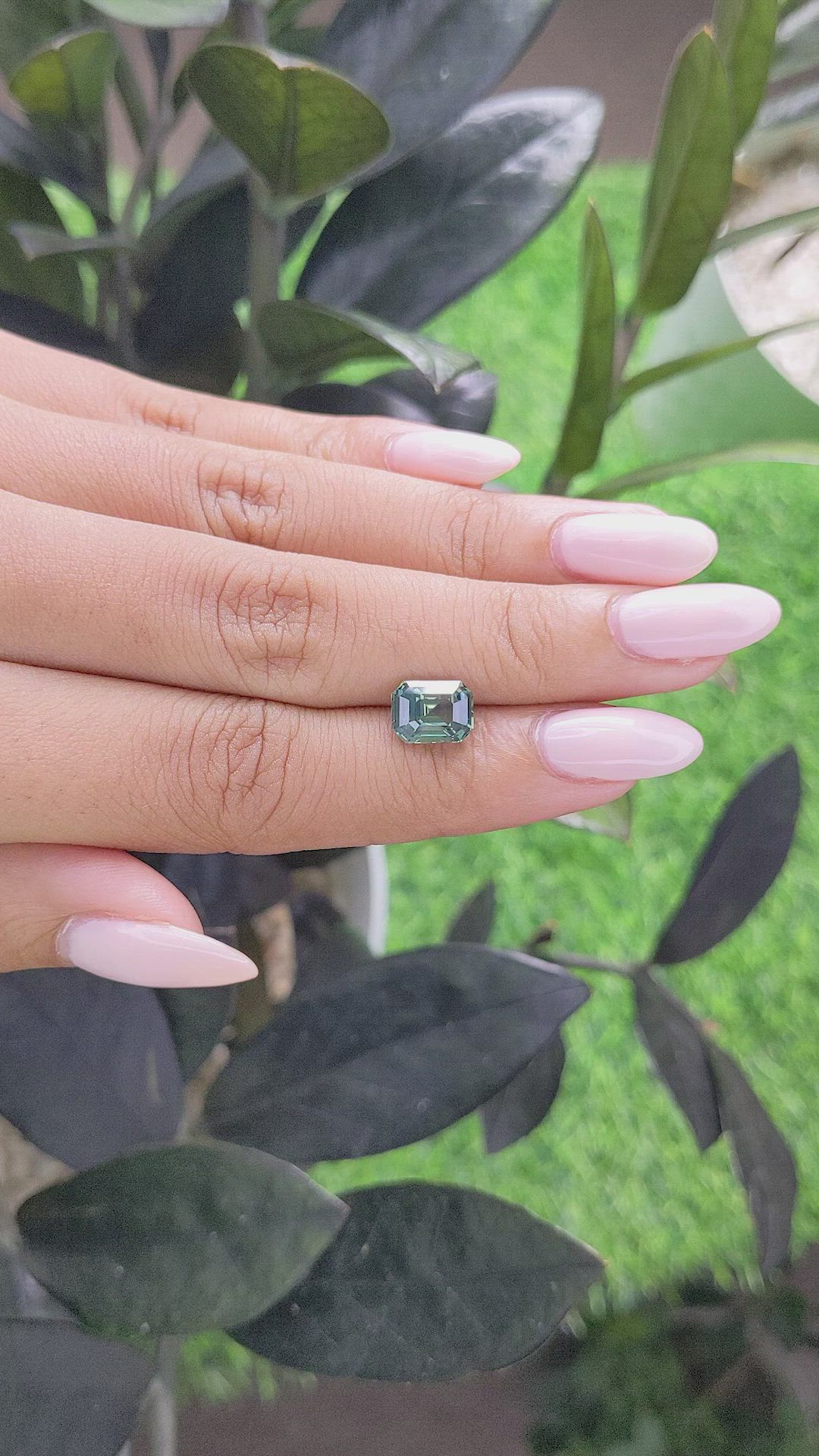 2.51 Ct. Green Sapphire from Madagascar Size Video