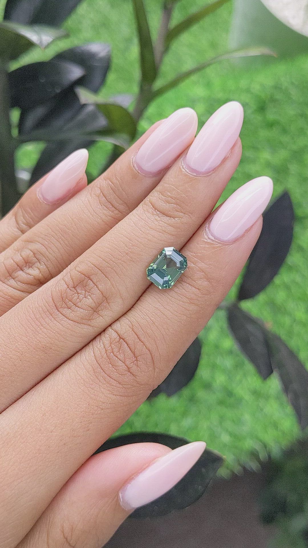 2.51 Ct. Green Sapphire from Madagascar Size Video