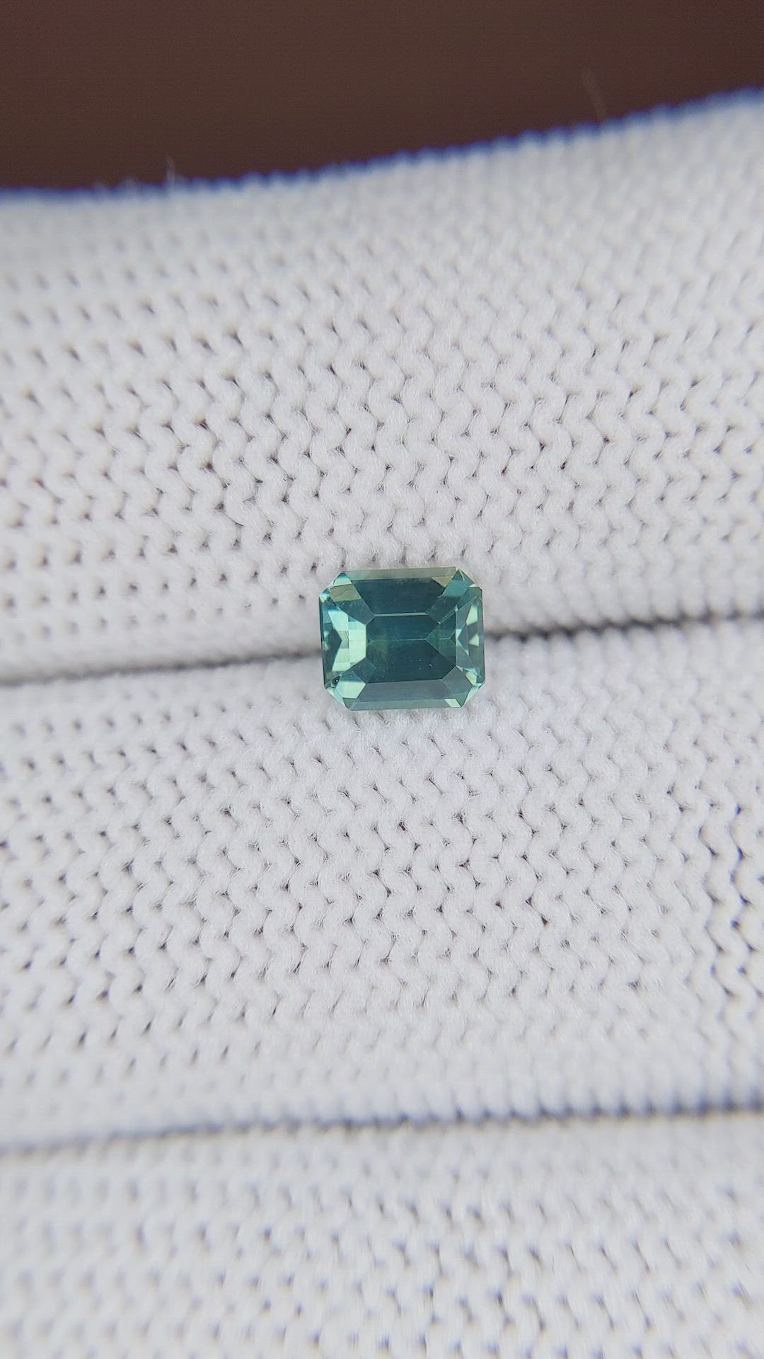 1.03 Ct. Bluish Green Sapphire from Madagascar Size Video