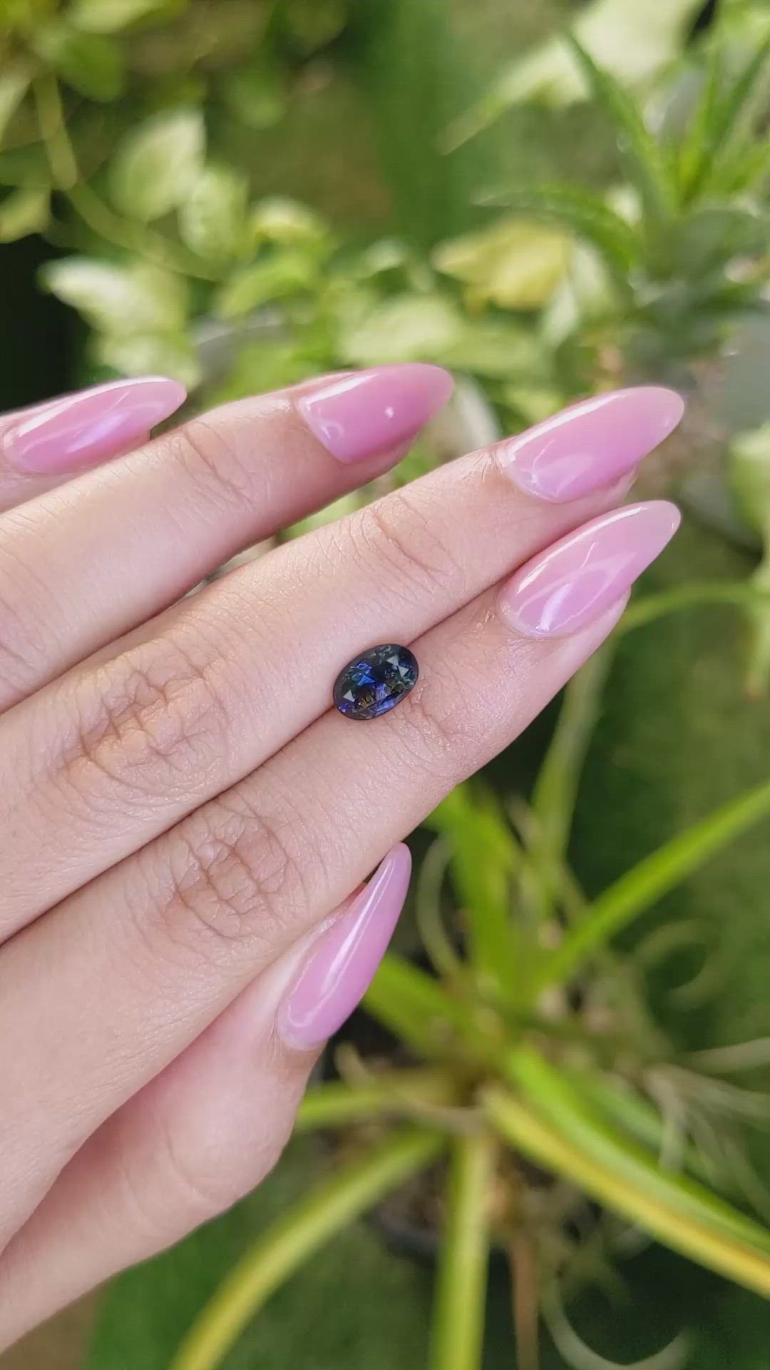 1.73 Ct. Bi Color Sapphire from Ceylon (Sri Lanka) Size Video