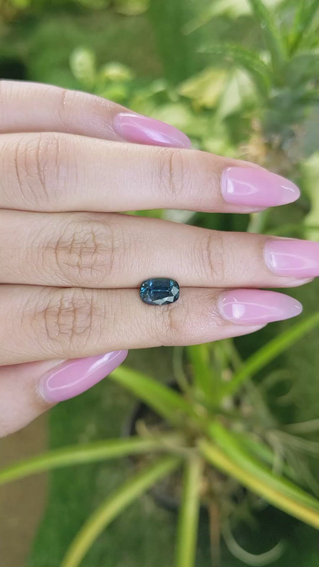 1.92 Ct. Greenish Blue Sapphire from Ceylon (Sri Lanka) Size Video