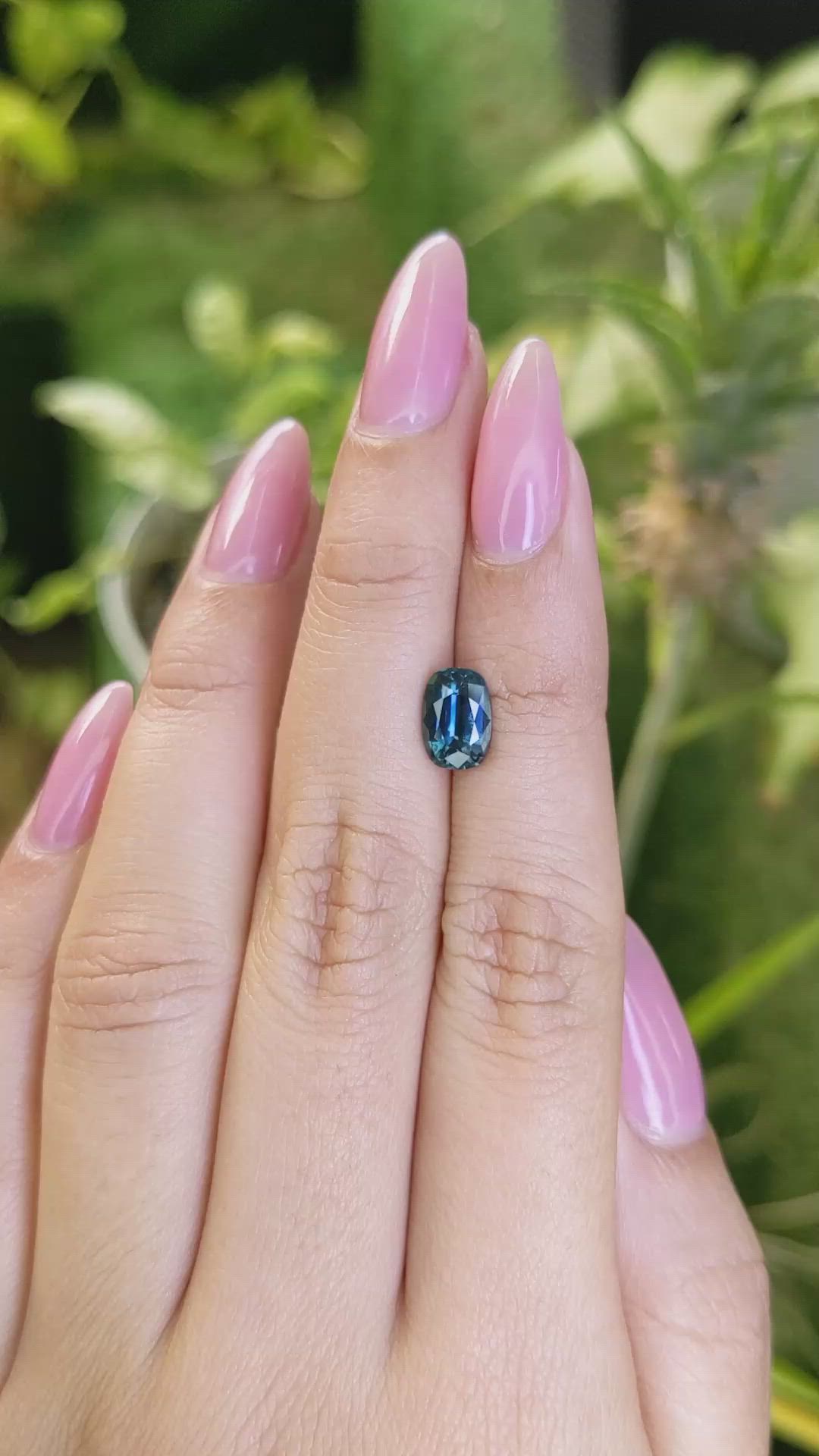 1.92 Ct. Greenish Blue Sapphire from Ceylon (Sri Lanka) Size Video