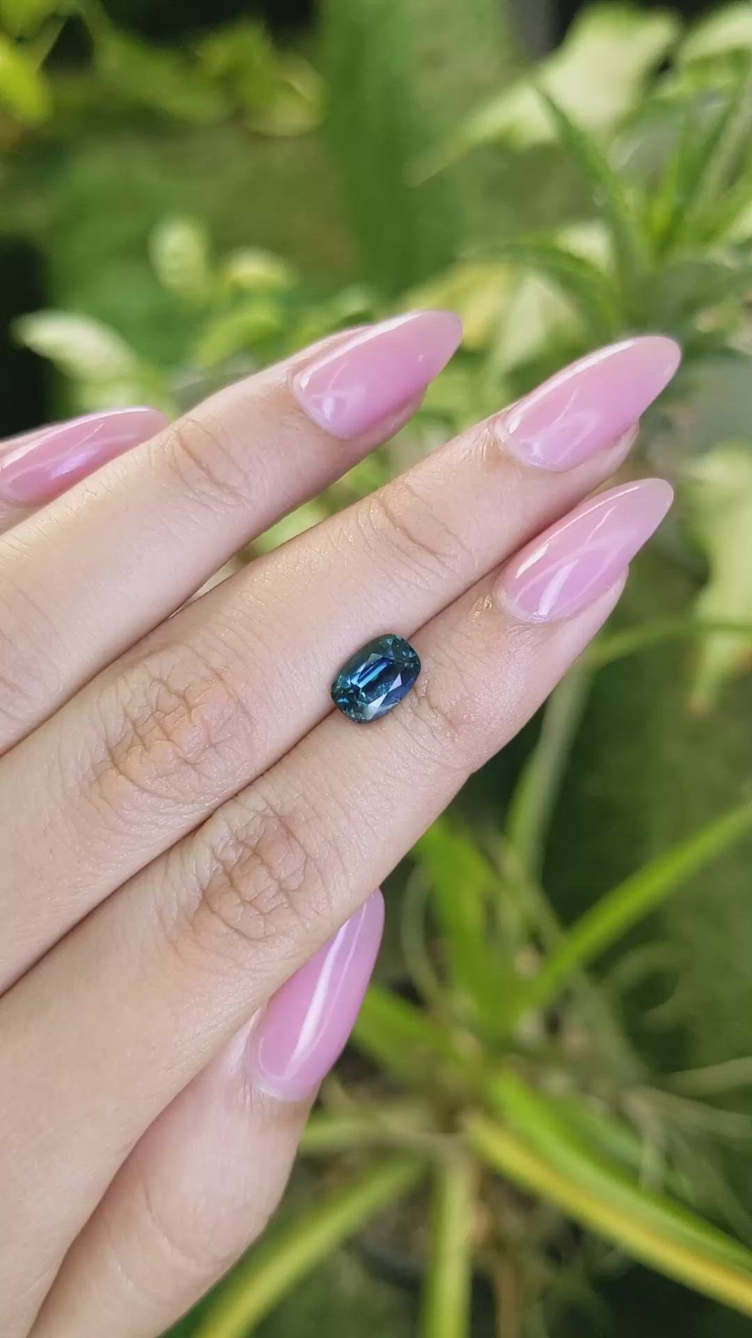 1.92 Ct. Greenish Blue Sapphire from Ceylon (Sri Lanka) Size Video