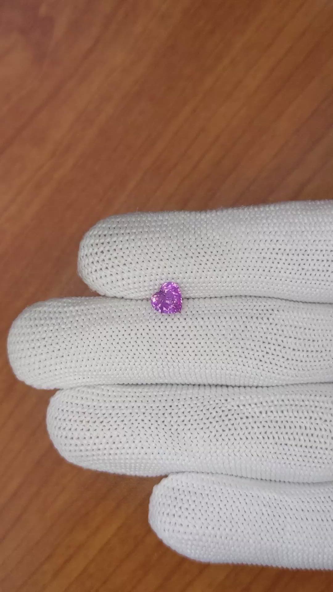 0.79 Ct. Pinkish Purple Sapphire from Ceylon (Sri Lanka) Size Video