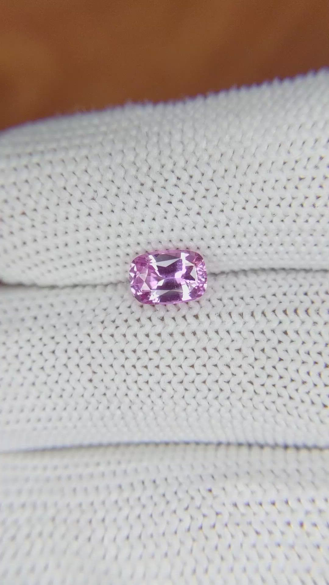 1.22 Ct. Purplish Pink Sapphire from Ceylon (Sri Lanka) Size Video
